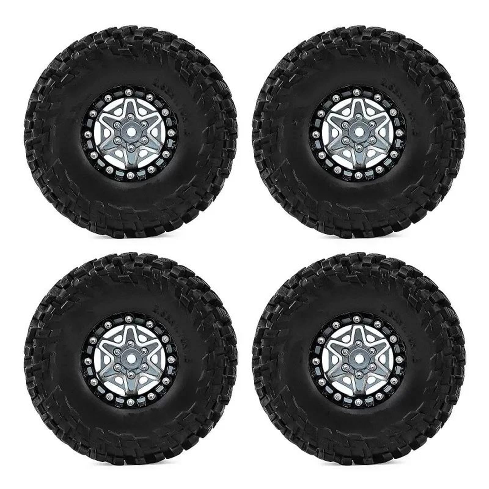 Für TRX4M Für SCX24 Für FMS Für Ascent-18 Für Axial Für AX24 Für FCX24 Für FCX24M 1/18 Rc Auto 4 Stücke 1,3 "Aluminium Räder Reifen Upgrade Teile Komponente