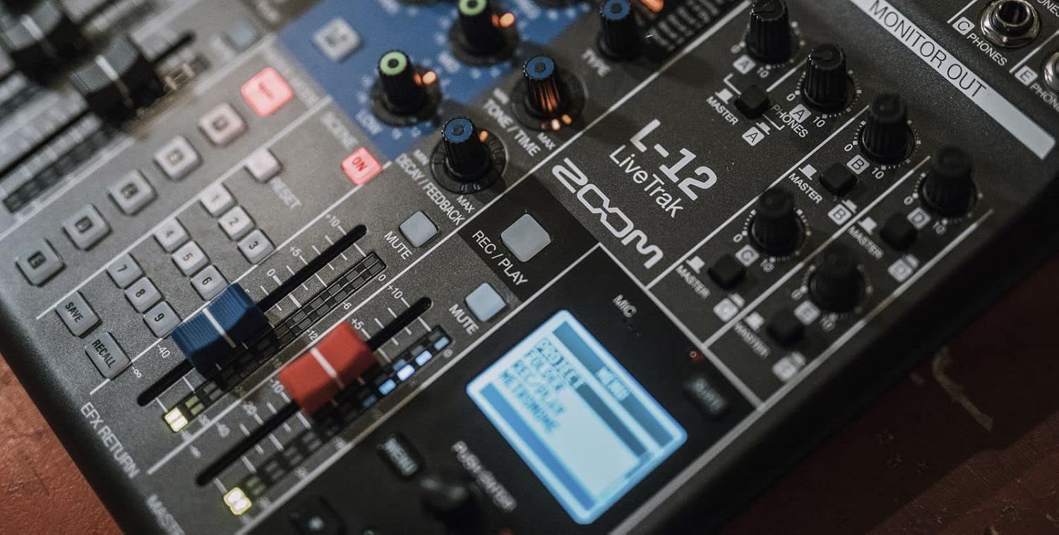 Zoom RKL-12 Rack Mount Adapter for L-12, 12 Channels, Grey Steel, 19" Rack, Live Performance, Studio Recording, Video Production