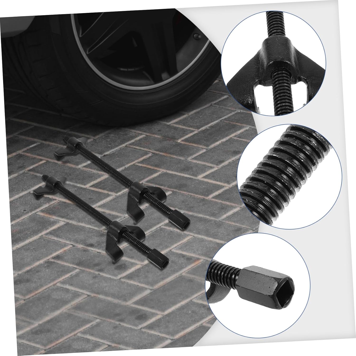 Cabilock 2pcs Vehicle Damping Tools Suspension Spring Compressor Heavy Duty Coil Spring Removal Tool for Absorber Disassembly Ergonomic Handle for Comfortable Grip and Fit