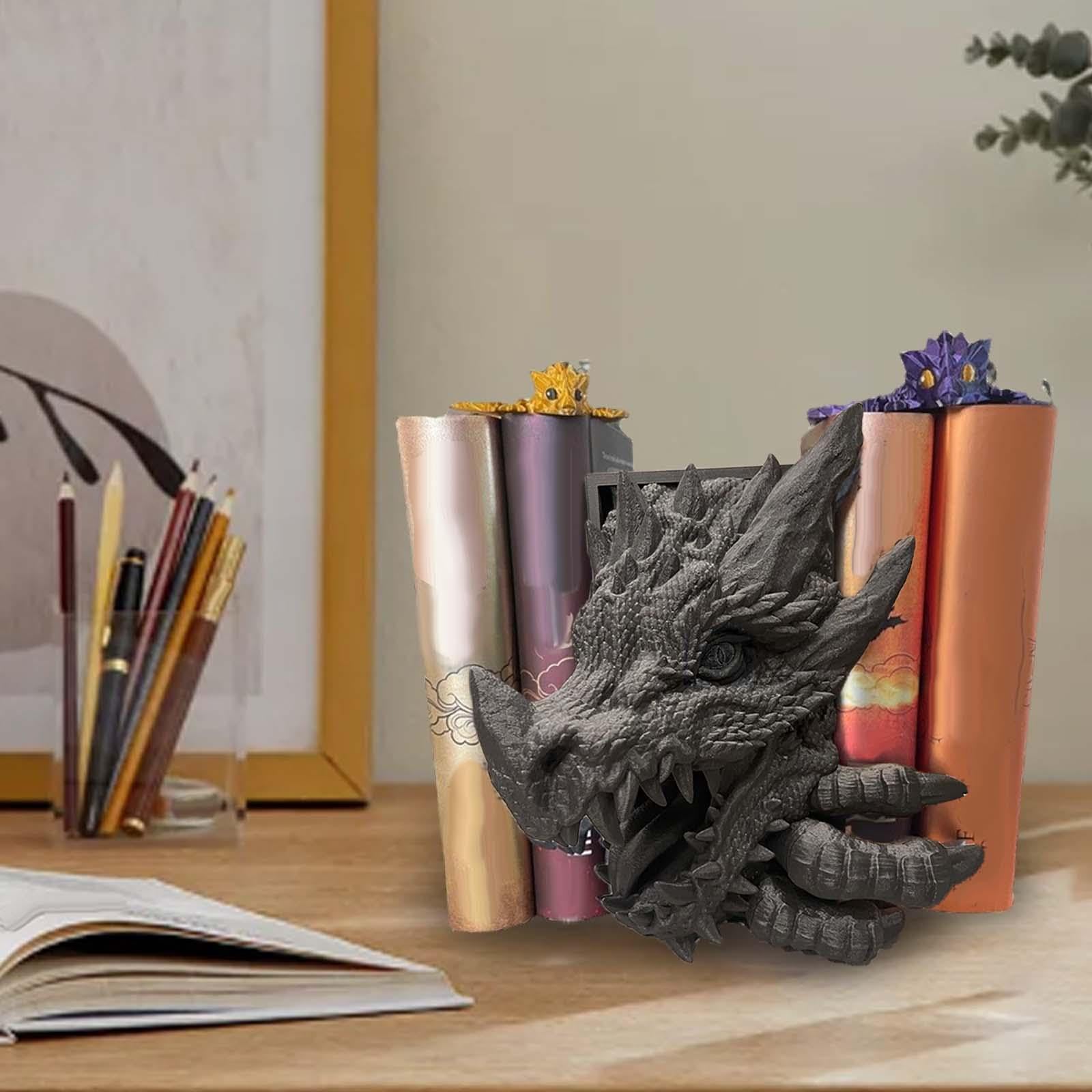 Fermalibri a Forma di Drago, Oggetto Decorativo Fatto a Mano, Statuetta di Drago, Porta Libri