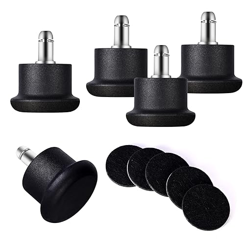 Bell Glides - Patas de repuesto para silla de oficina, ruedas para ruedas fijas estacionarias con almohadillas autoadhesivas separadas