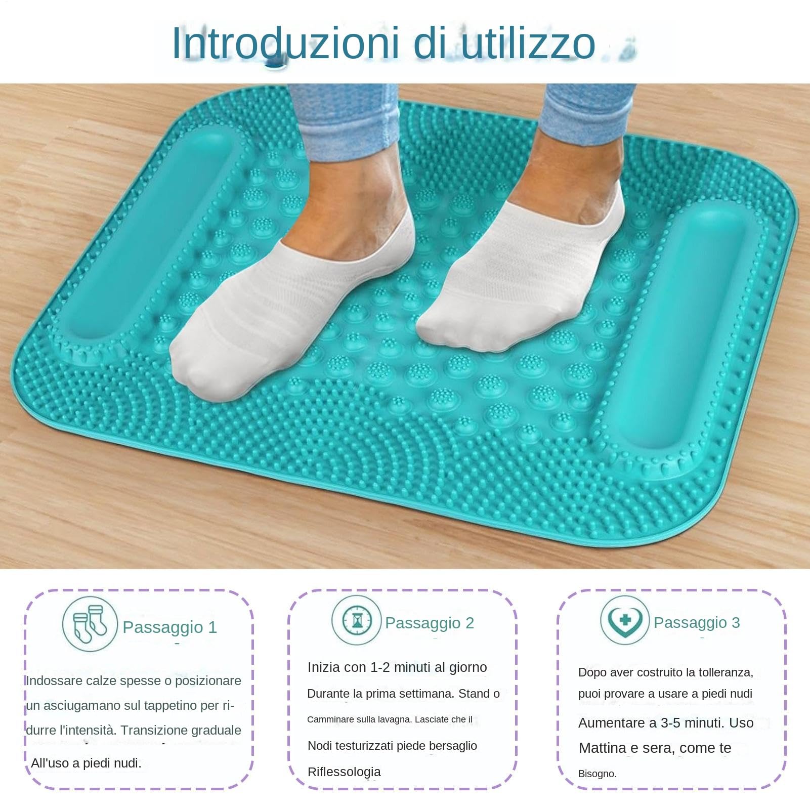 Tapis plantaire à points de pression Coussin Outils Massant Stimulateur
