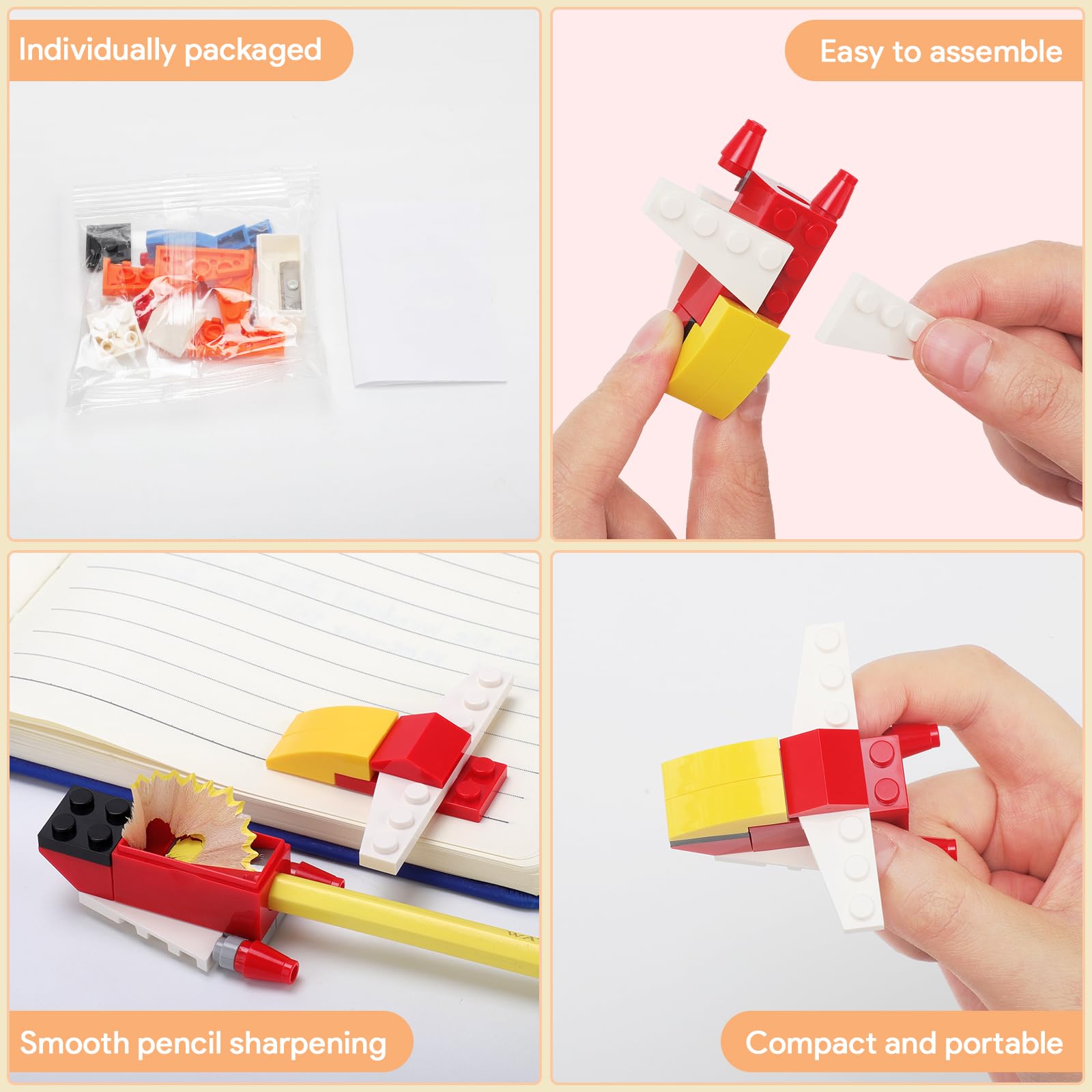 SKAMORI 24 Stück Anspitzer Mit Behälter für Kinder, Bleistiftspitzer für Mitgebsel Kindergeburtstag 5 6 7 8 9 10 Jahre, Give Aways Kindergeburtstag & Kleine Geschenke für Kinder