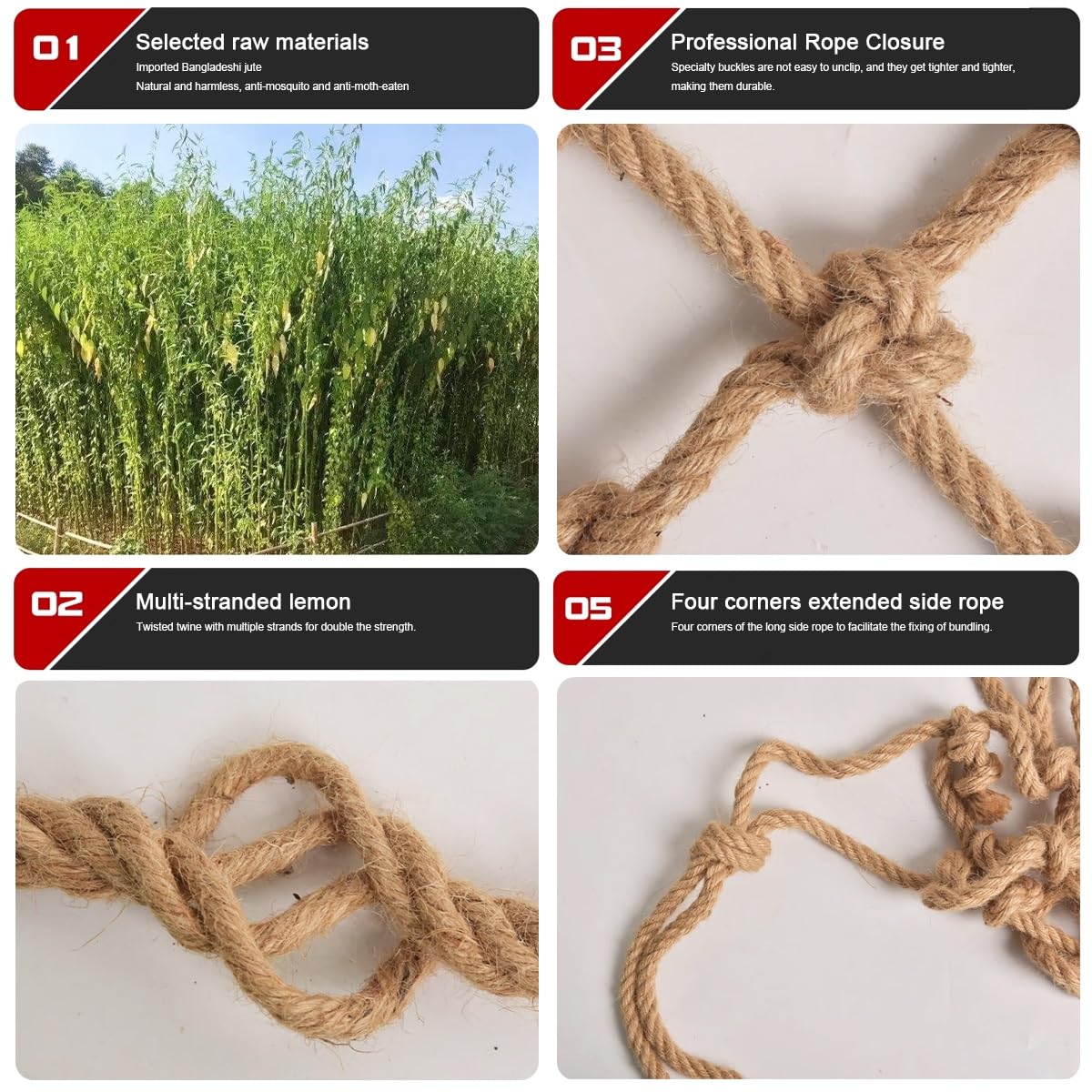 Red colgante de cuerda de yute para soporte de plantas de interior/exterior, 5 m x 6 m, para cafeterías, bares, salas de estar y botines, ideal para exhibir plantas trepadoras