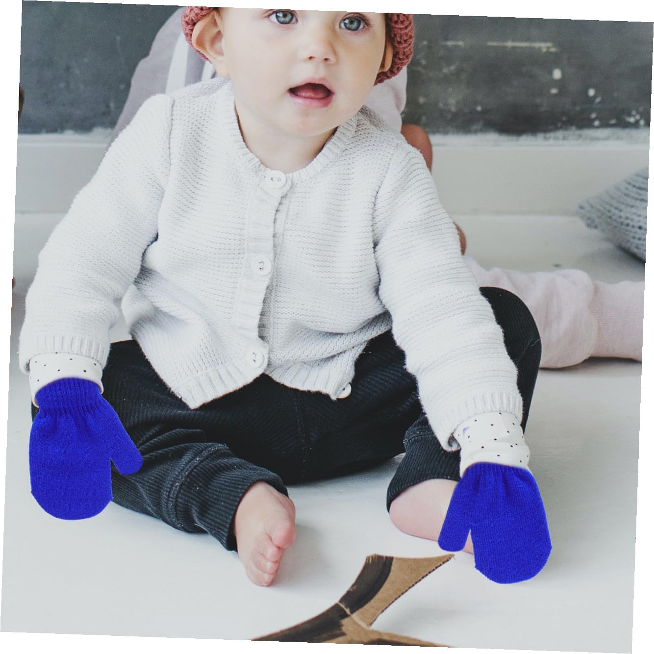 FRCOLOR 6Pairs Winter Mittens Comfortable Knitted Gloves for Boys and Warmth Retention for Outdoor Activities Easy to Wear Years Old Each