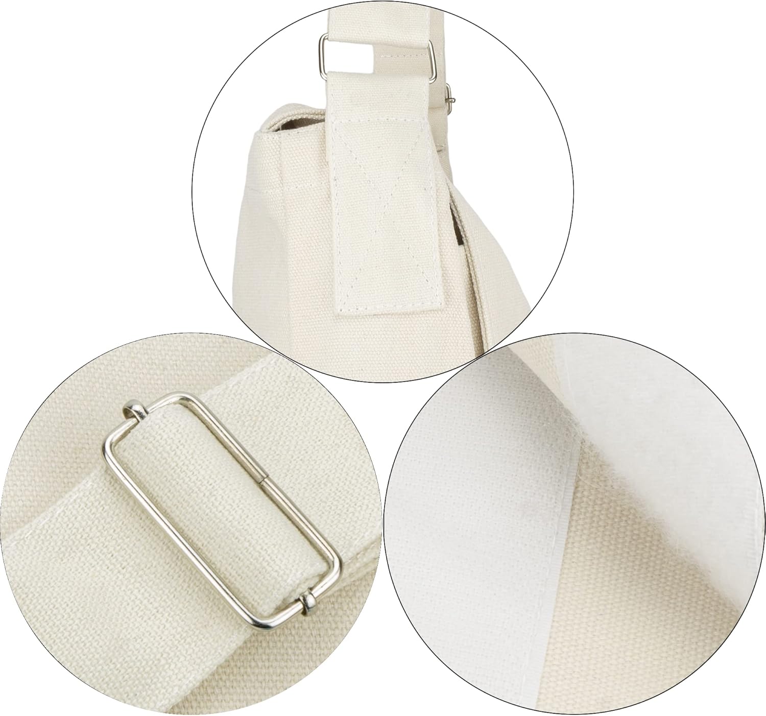 Canvas Messenger Bag Cross Body Bag Shoulder Bag Simple Design Thick and Sturdy - Image 6