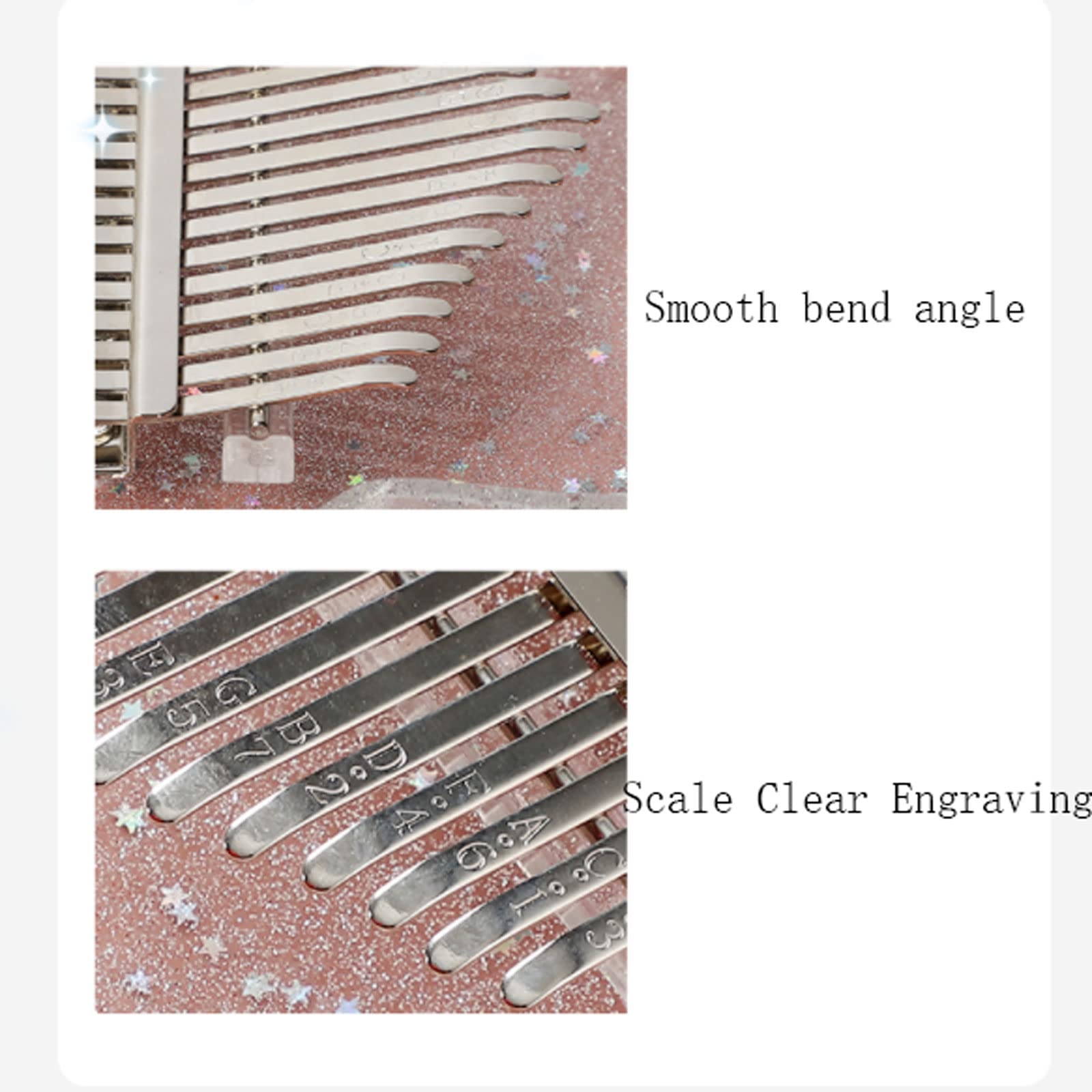 Suono Squisito Thumb Piano 17 Tasti Crystal Star Finger Piano in Acrilico ， 3 Diverse Forme ， Strumento Musicale Regalo per Principianti Amanti della Musica Facile da Giocare