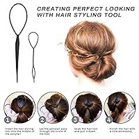 Vista 4 de Kit de 40 herramientas de bricolaje para trenzar y modelar el cabello, accesorios de moda Number-one con herramientas de peinado en espiral