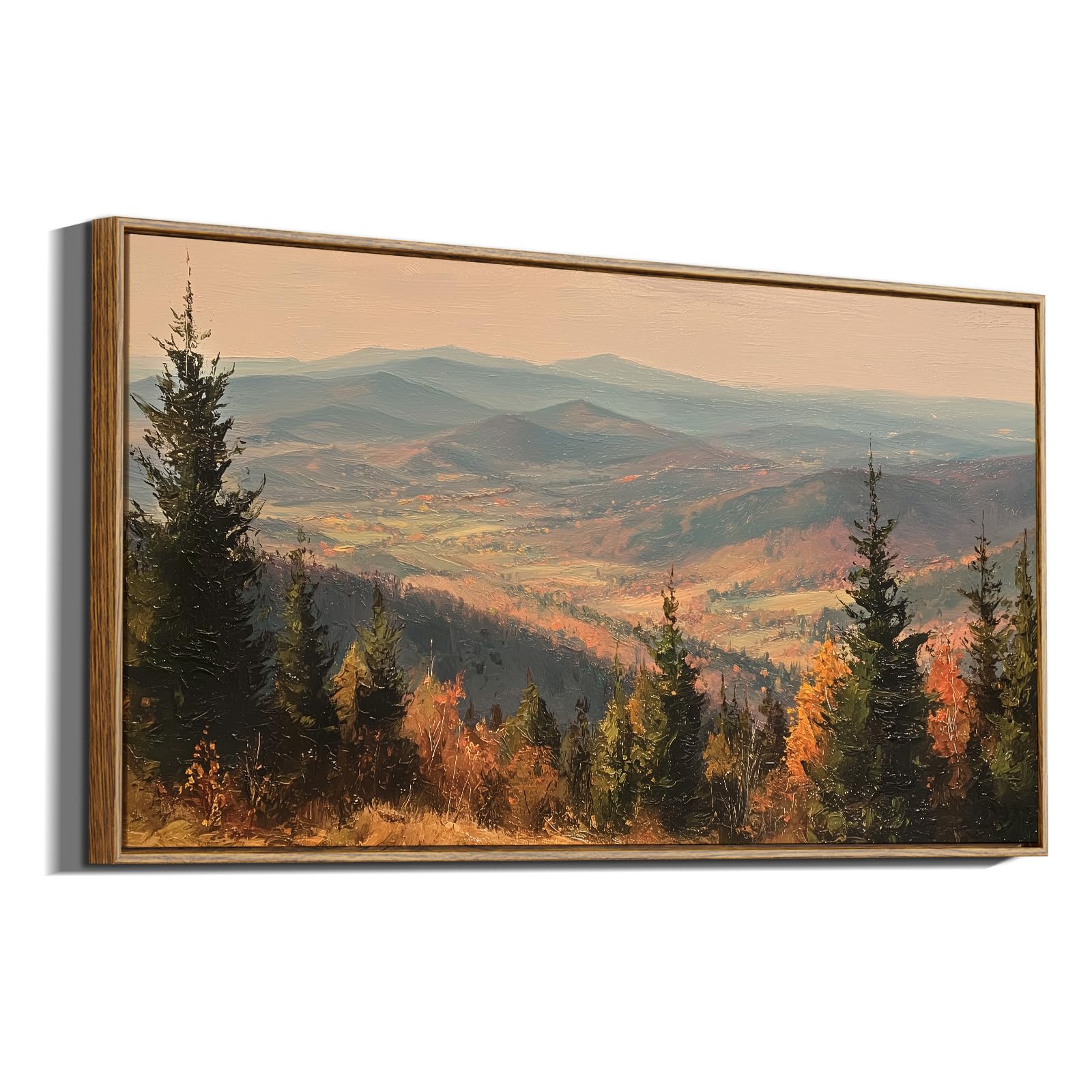 Photo 1 of InSimSea Framed Fall Wall Art, Autumn Mountains Forest Landscape