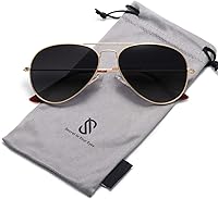 Vista 44 de SOJOS Classic Aviator Polarized Sunglasses for Men Women Vintage Retro Style Negro