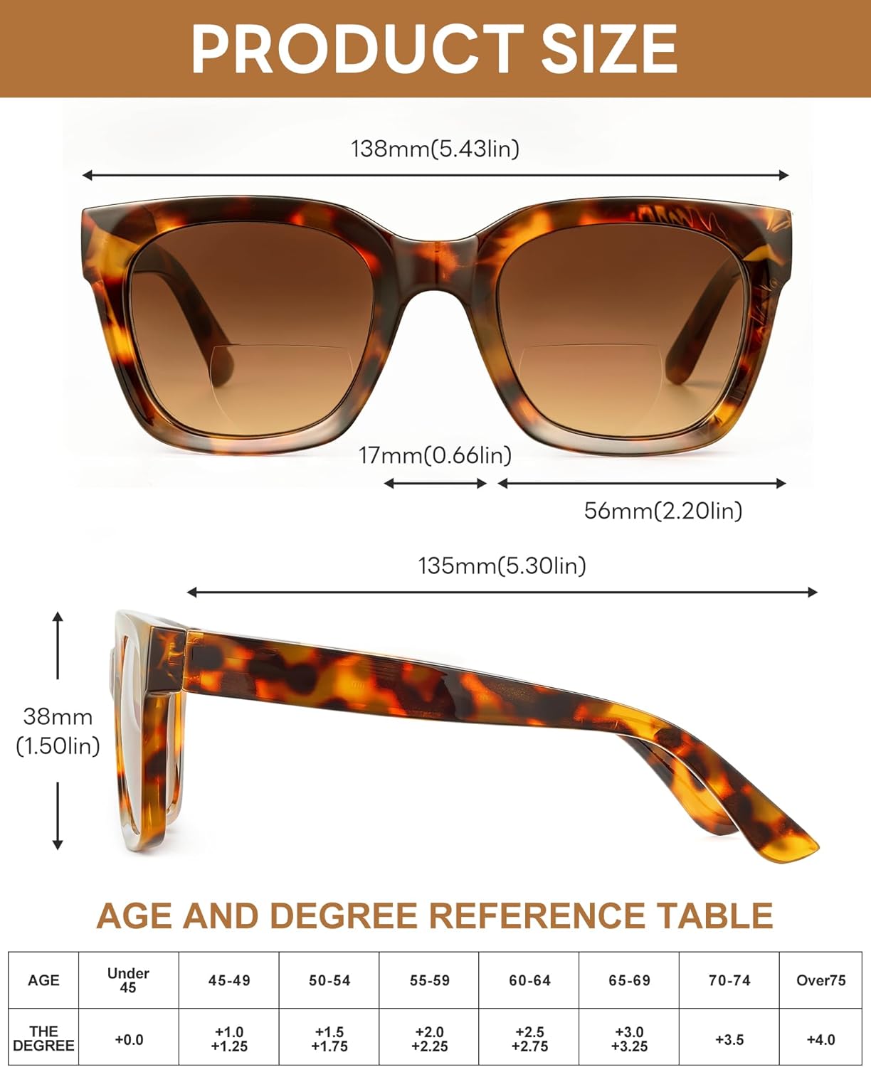 Bifocal Sunglasses Reader - 3 Pack Lightweight Oversized Classic Style for Women Reading W/UV 400 Protection - Image 2