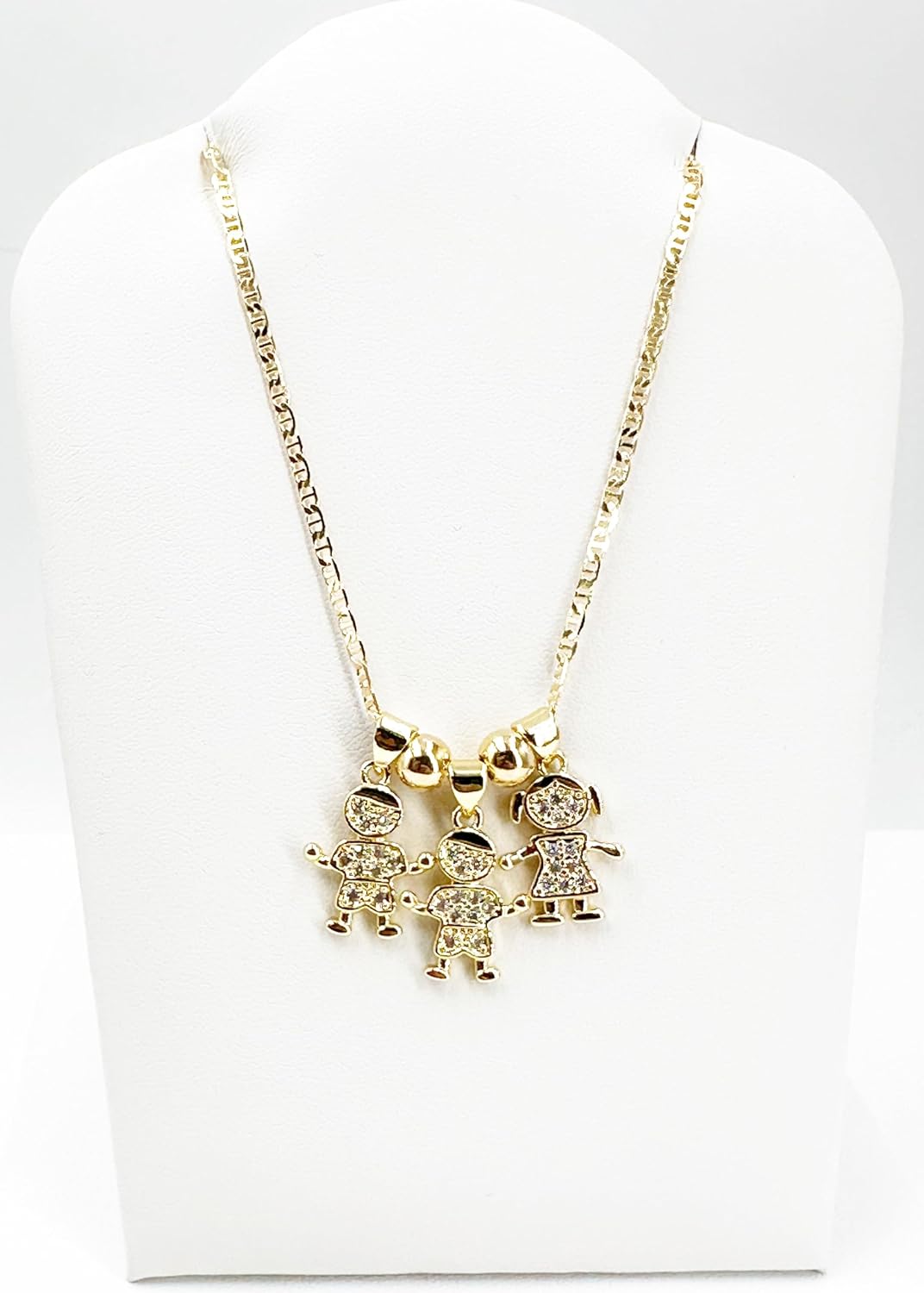 SIFRIMANIA Personalized Child Charm 17.2 inches Anchor Chain Customizable Mother, Wife, Sister, Aunt, Grandmother Gift Necklace