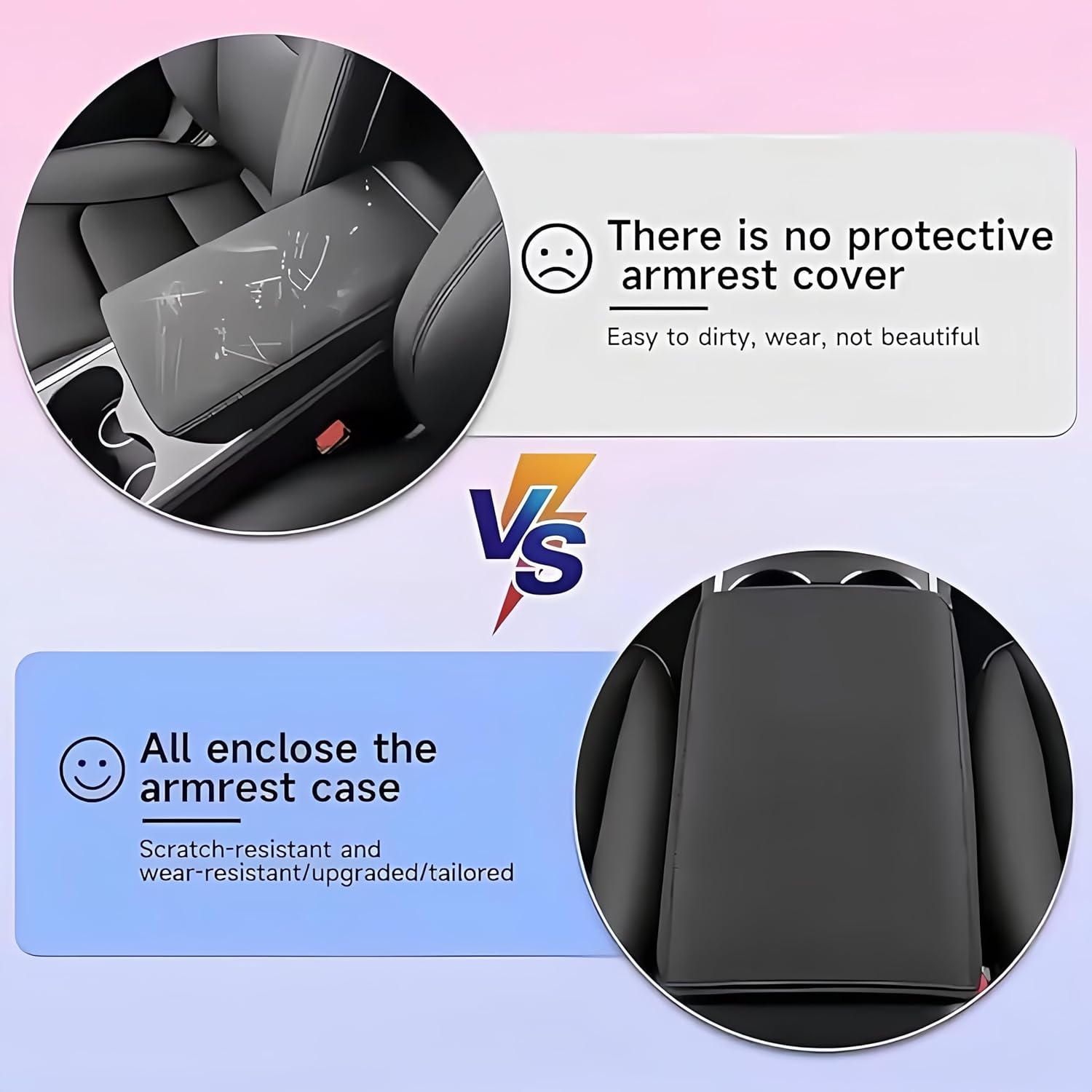 Armrest Cover for Tesla Model Y 2020-2025 Model 3 2017-2023, Original Mold Center Console Lid Protector, Premium Soft Leather, Custom Fit for Old Models