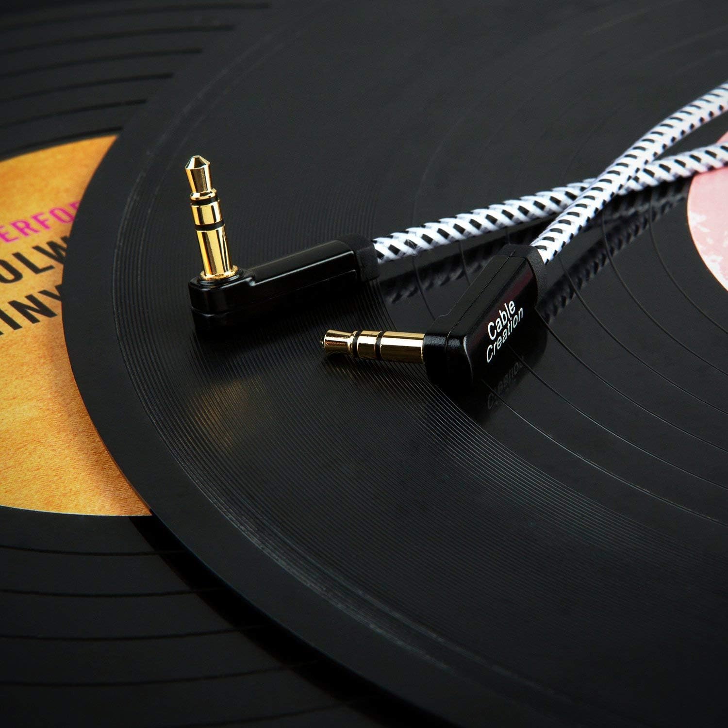 Up To 60% OFF 3.5mm Aux Cable, CableCreation [10 Feet] 90 Degree Angle 3.5mm Male to Male Jack Audio Stereo Cable Compatible with iPhone, Tablets,Samsung, Headset, Headphone, PC, Laptop, Black and White