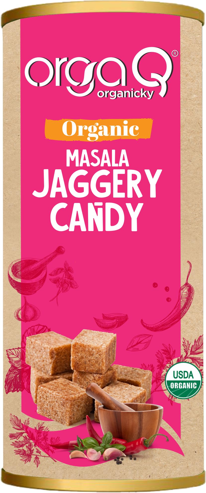 OrgaQ Organicky Organic Masala Jaggery Candy - 200g (B09LV532QM) Amazon Price History, Amazon Price Tracker