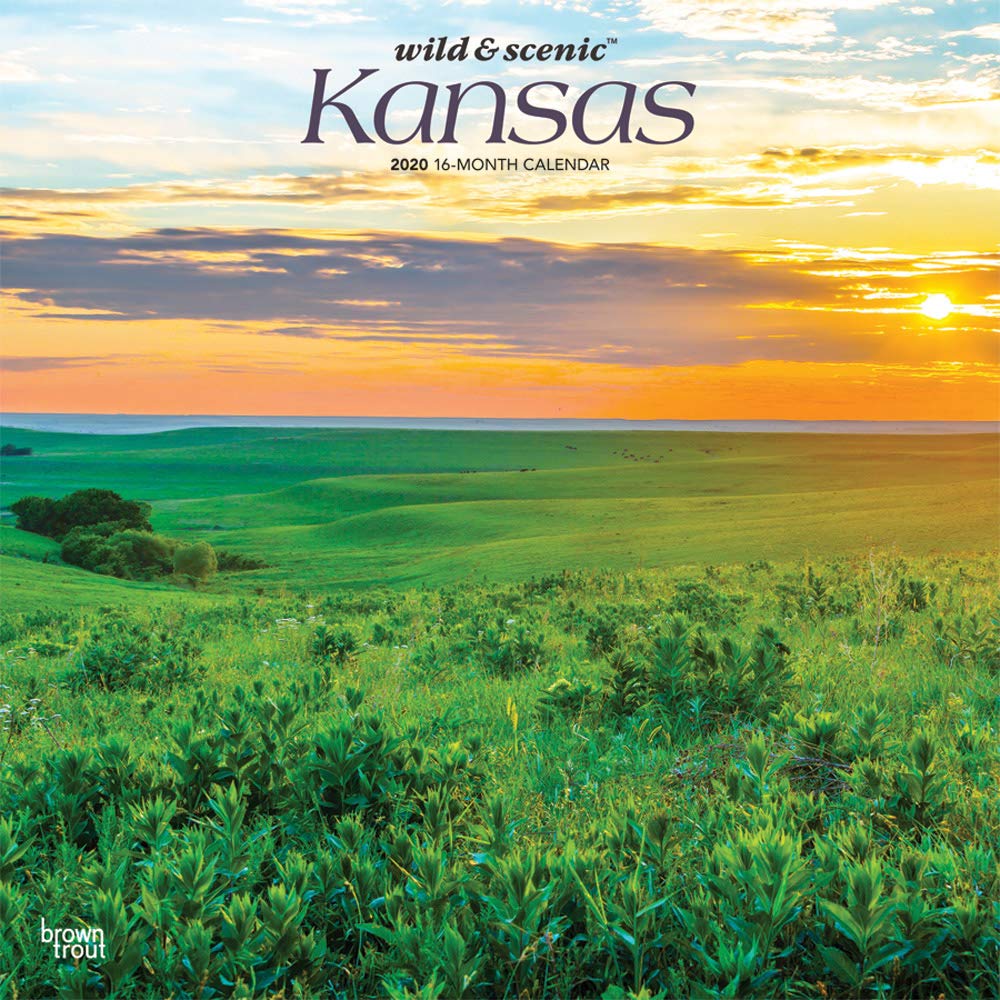 Kansas Wild & Scenic 2020 12 x 12 Inch Monthly Square Wall Calendar, USA United States of America Midwest State Nature (English, French and Spanish Edition)