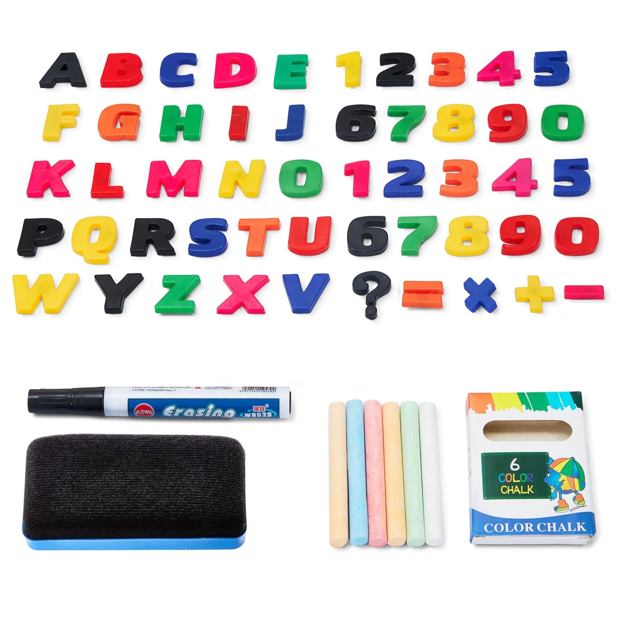 Mamabrum Pizarra Infantil Magnética 2 Caras con Estante - Pizarra Blanca y de Tiza con Accesorios, Ábaco y Reloj - Magnetica Infantil de Madera 98 x 45cm para Aprendizaje