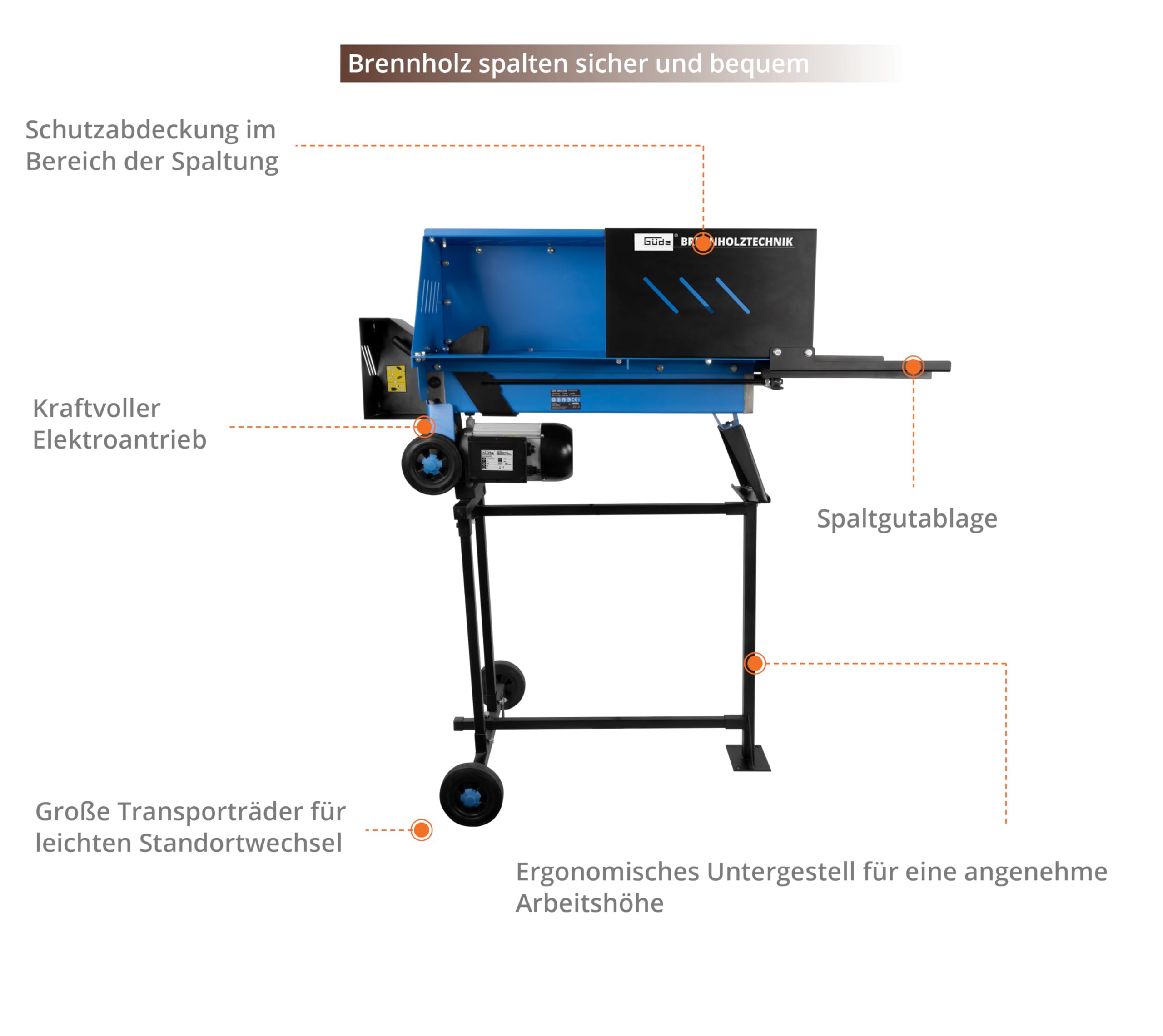 Güde GHS 500/6,5TE - Spaccalegna 230 V