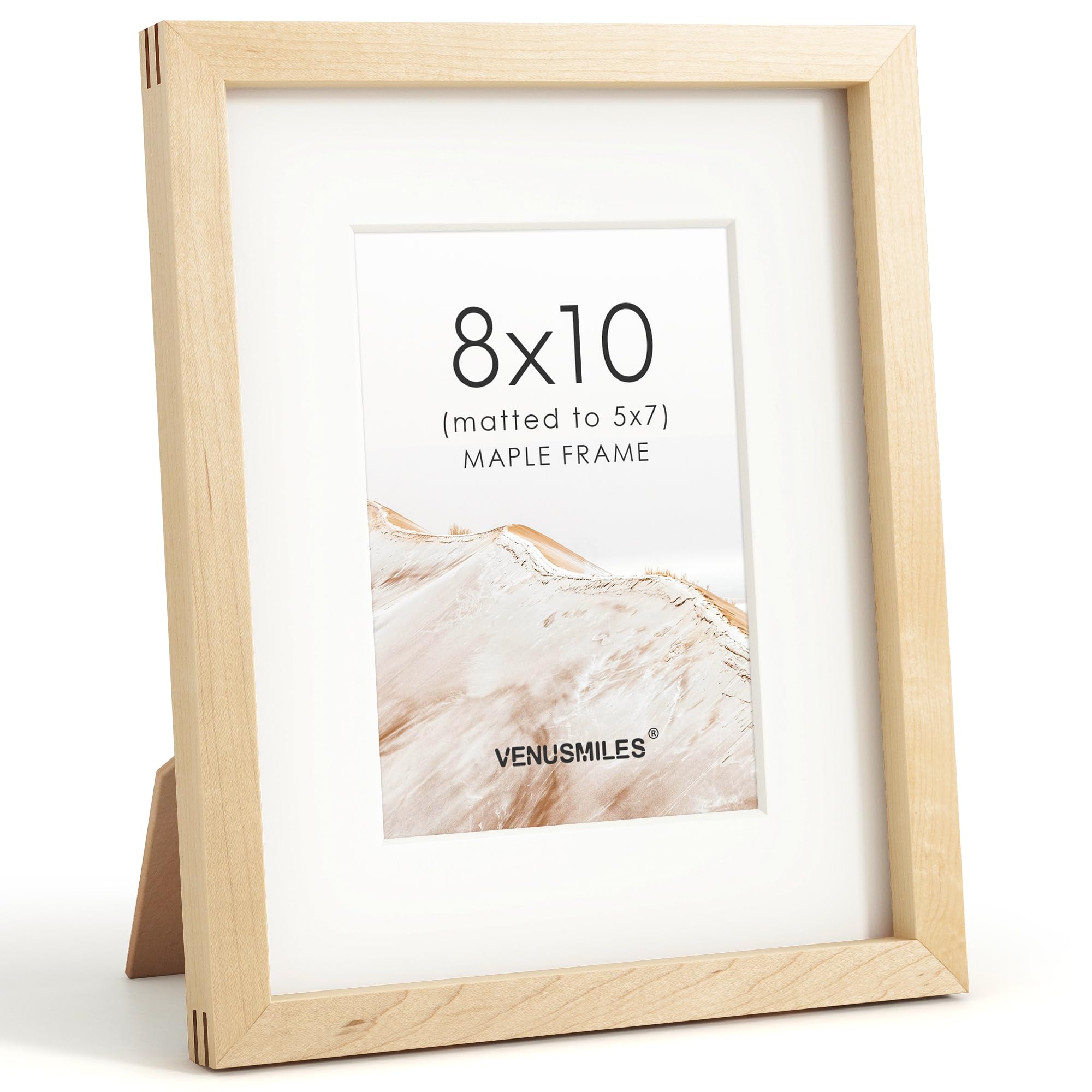 8x10 Picture Frame, USA-Sourced Natural Maple Wood Photo Collage Frame