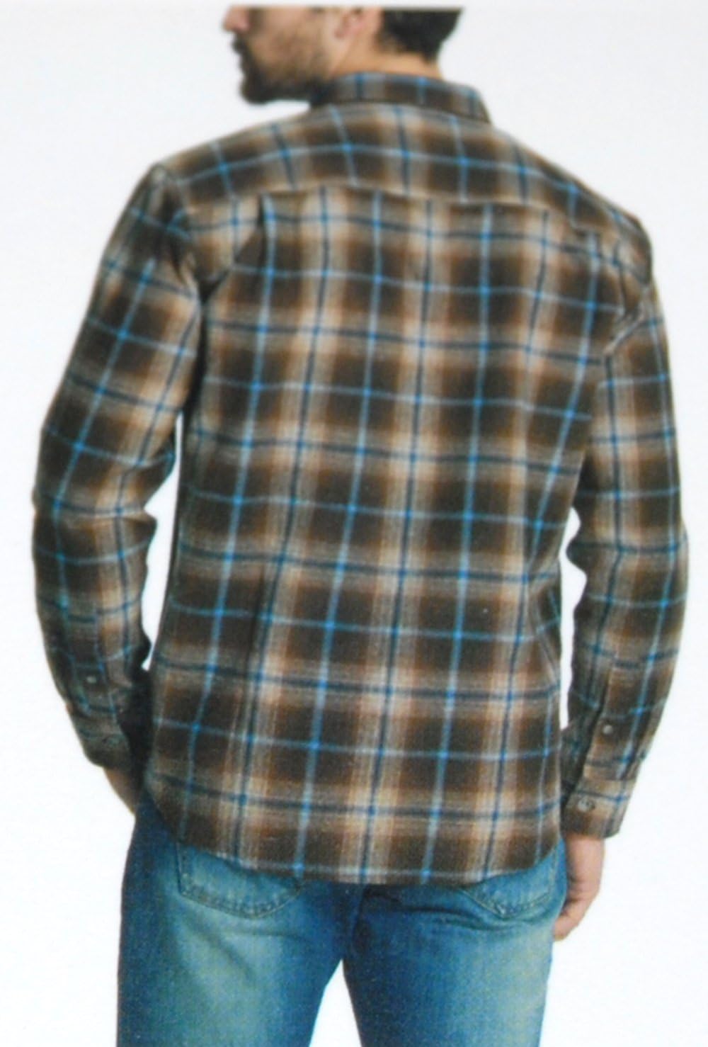 Weatherproof Vintage Mens Flannel Long Sleeve Button Down Shirt (XXL, Brown) - Image 2