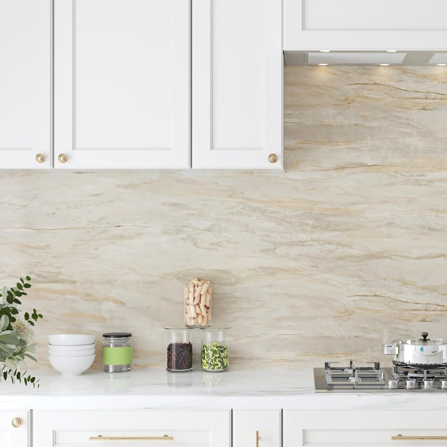 Wallercity Light Wood Oak Contact Paper for Counter Tops Beige Wood Grain Self Adhesive Wallpaper for Bathroom Peel and Stick Countertops Vinyl Wrap Kitchen Wall Paper for Cabinets Table 15.8''x78.7''