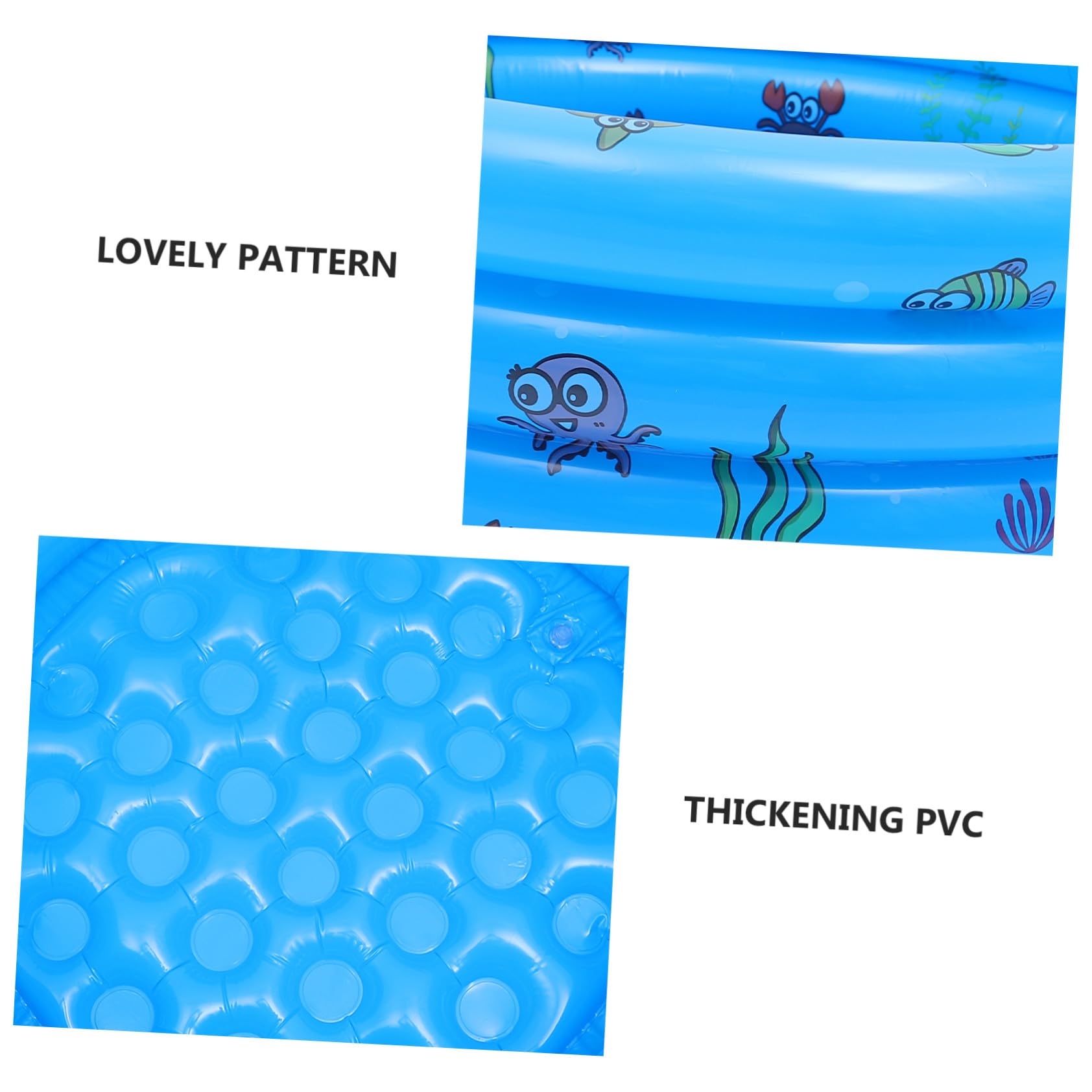 Piscina Tonda Gonfiabile a Tre Strati in Pvc Blu per Bambini
