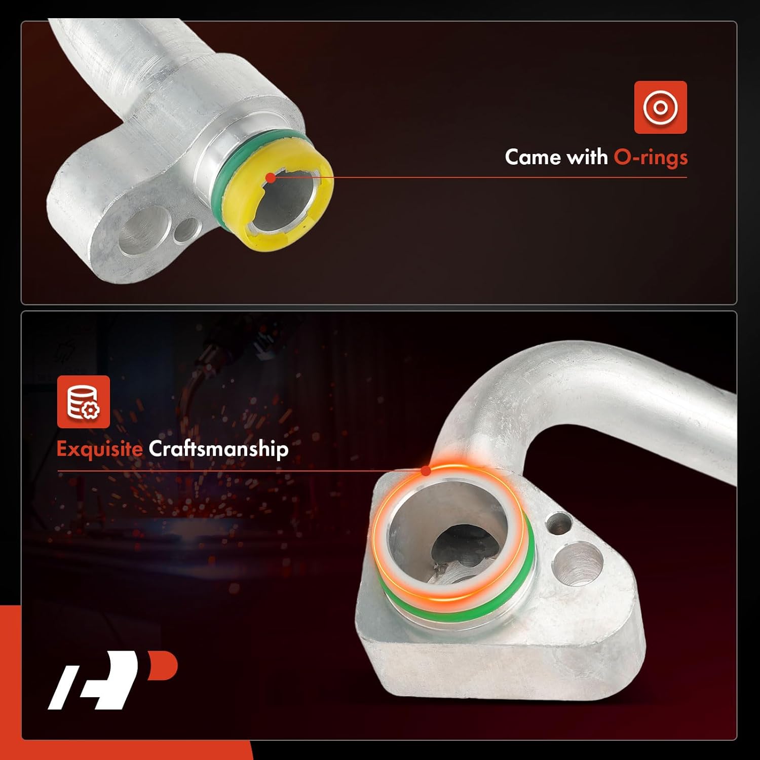 A-Premium A/C Suction Hose Assembly Compatible with BMW X5, 2003 2004 2005 2006, 3.0L, Compressor to Evap