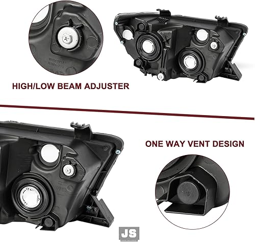 Miniatura 8 de JSBOYAT Headlight Assembly Fit for 2007 2008 2009 2010 2011 2012 2013 Toyota Tundra / 2008-2017 Sequoia Amber Reflector with Smoke Lens