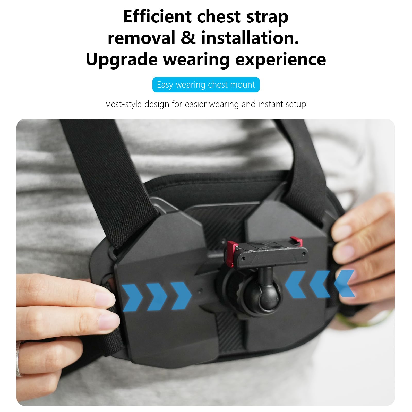 Soporte de Correa de Pecho para dji Osmo Nano Action 6 Pro, Arnés Portátil con Soporte Magnético, Base Adaptadora de Liberación Rápida para Cámara