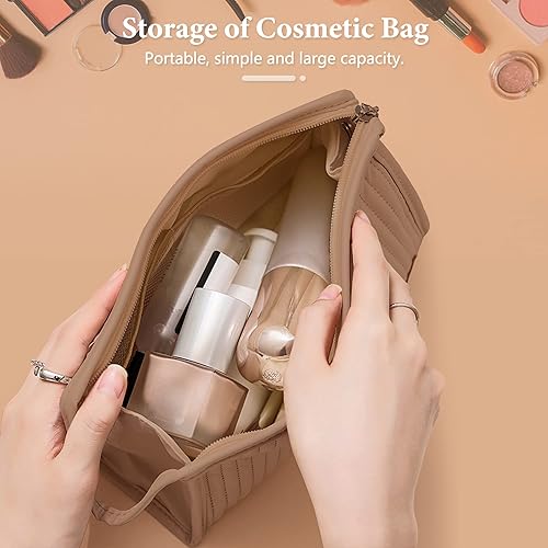 Miniatura 5 de DEWEL Bolsa de maquillaje, marrón (Brown-1), Sencillo