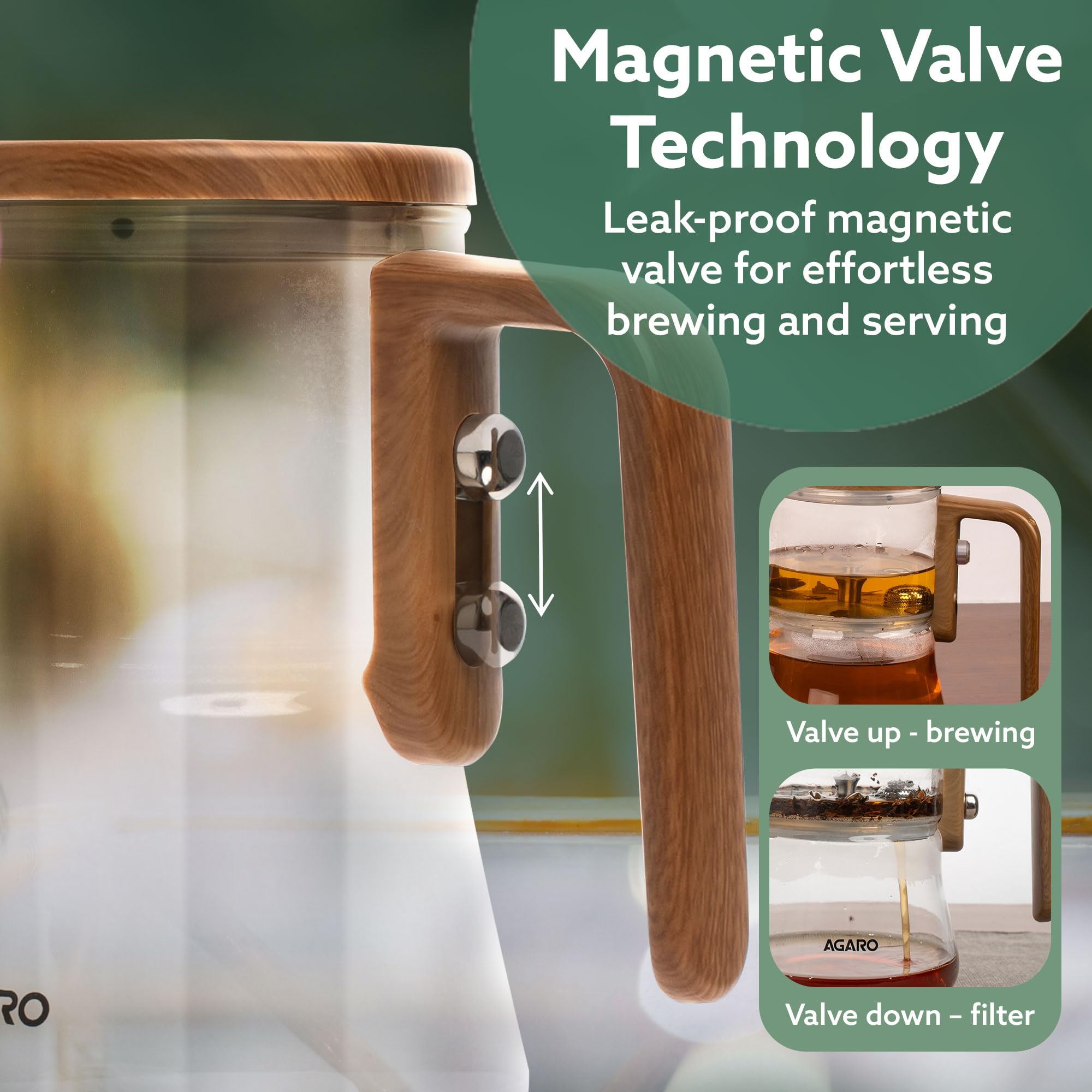 AGARO Elite Tea Pot - Loose Leaf Brewing -3