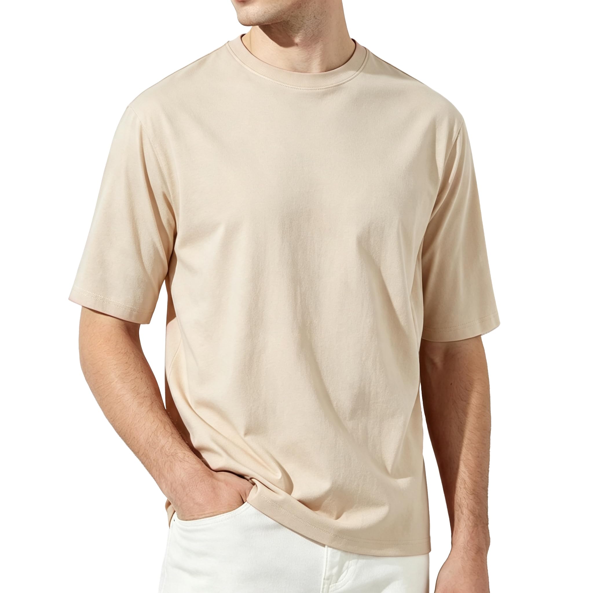 Men's Short Sleeve Tee Cotton Crew Neck T-Shirts