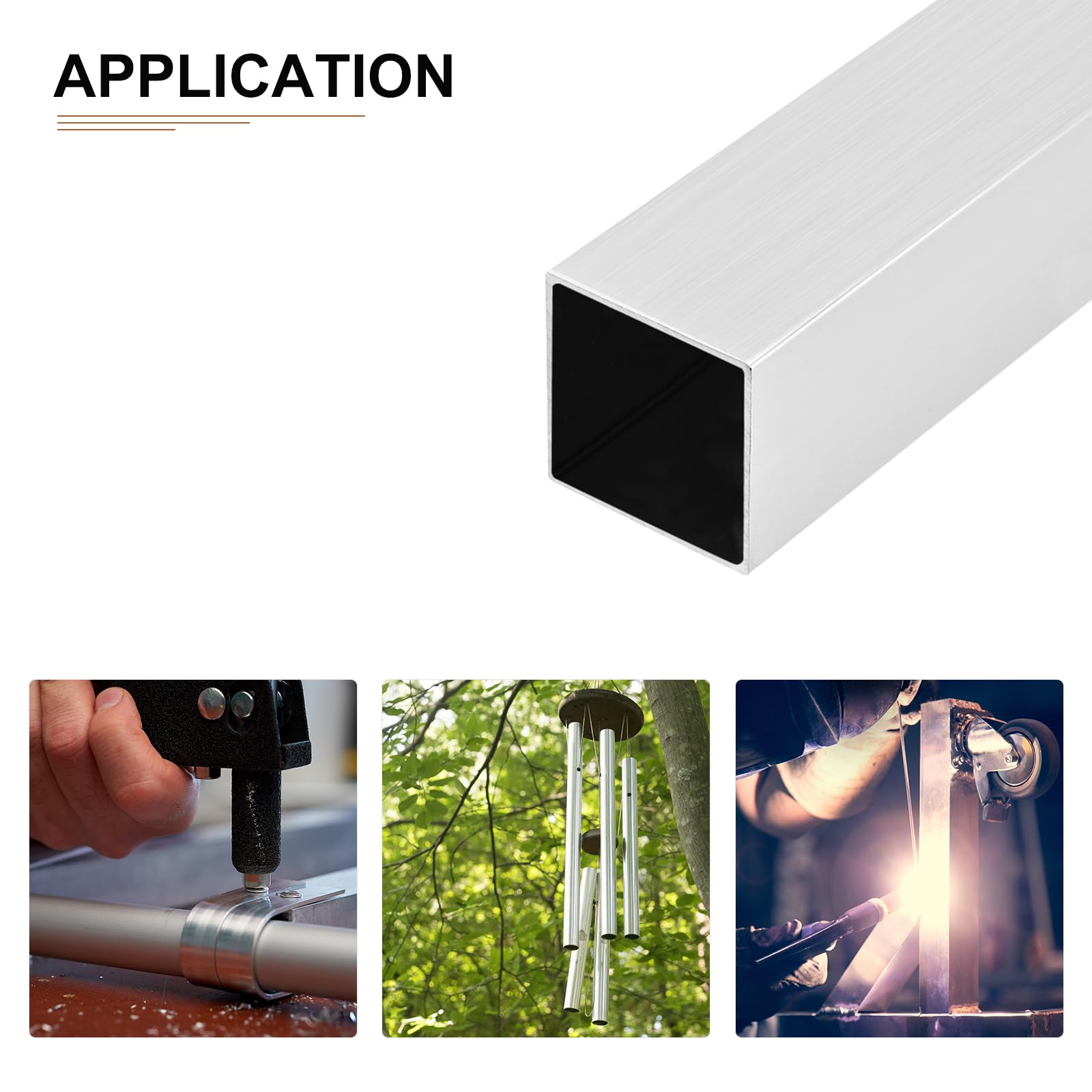 DTGN 20mmx20mmx0.8mmx200mm (Width x Wall Thickness x Length) Square Tube, 2Pack, Good for Industrial Housing Construction - Image 4