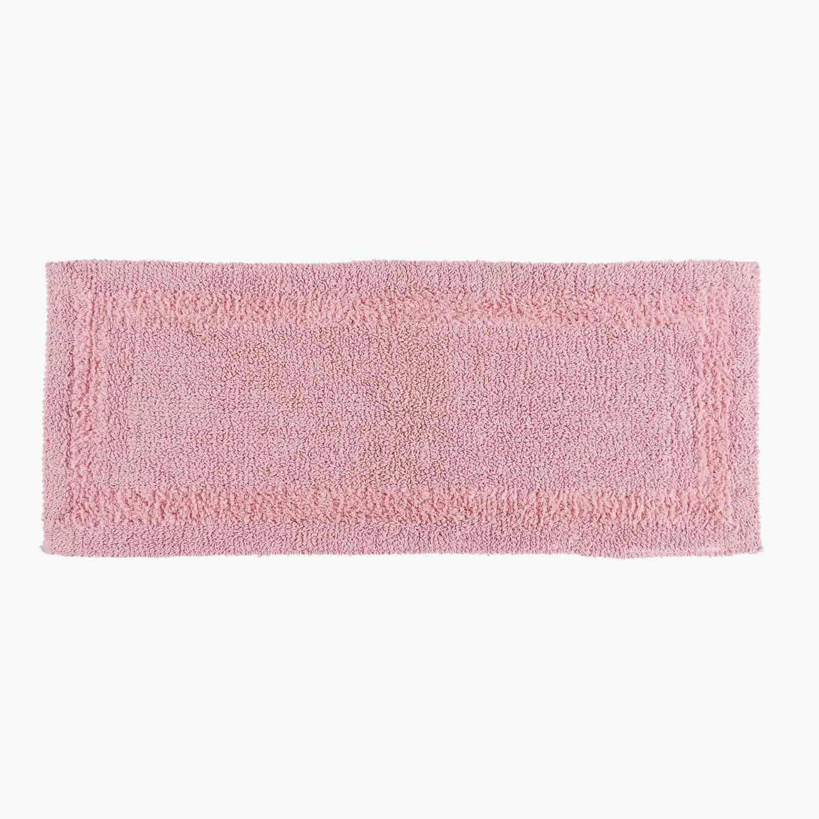 HOMESCAPES Toilet Mat, Luxury 1600gsm Extra Soft 100% Cotton, Reversible Bathroom Mats Non-Slip, Washable, Super Absorbent, Quick-Dry, Raspberry Pink Pedestal Rug for Toilet, 50 x 55 cm — view 87