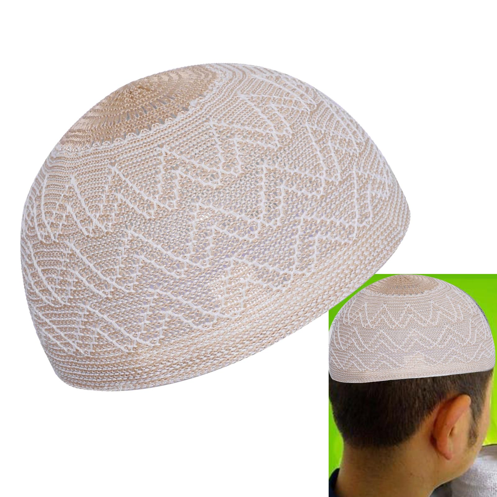 Kippah / Kufi Tricoté Pour Homme – Couvre-chef Musulman Traditionnel – Plusieurs Couleurs – Conféort Et Style