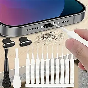 Kit de escovas de limpeza ultrafino, multifuncional, 14 peças, para portas de carregamento, alto-falantes, telefones celulares, chuveiros, iPhone