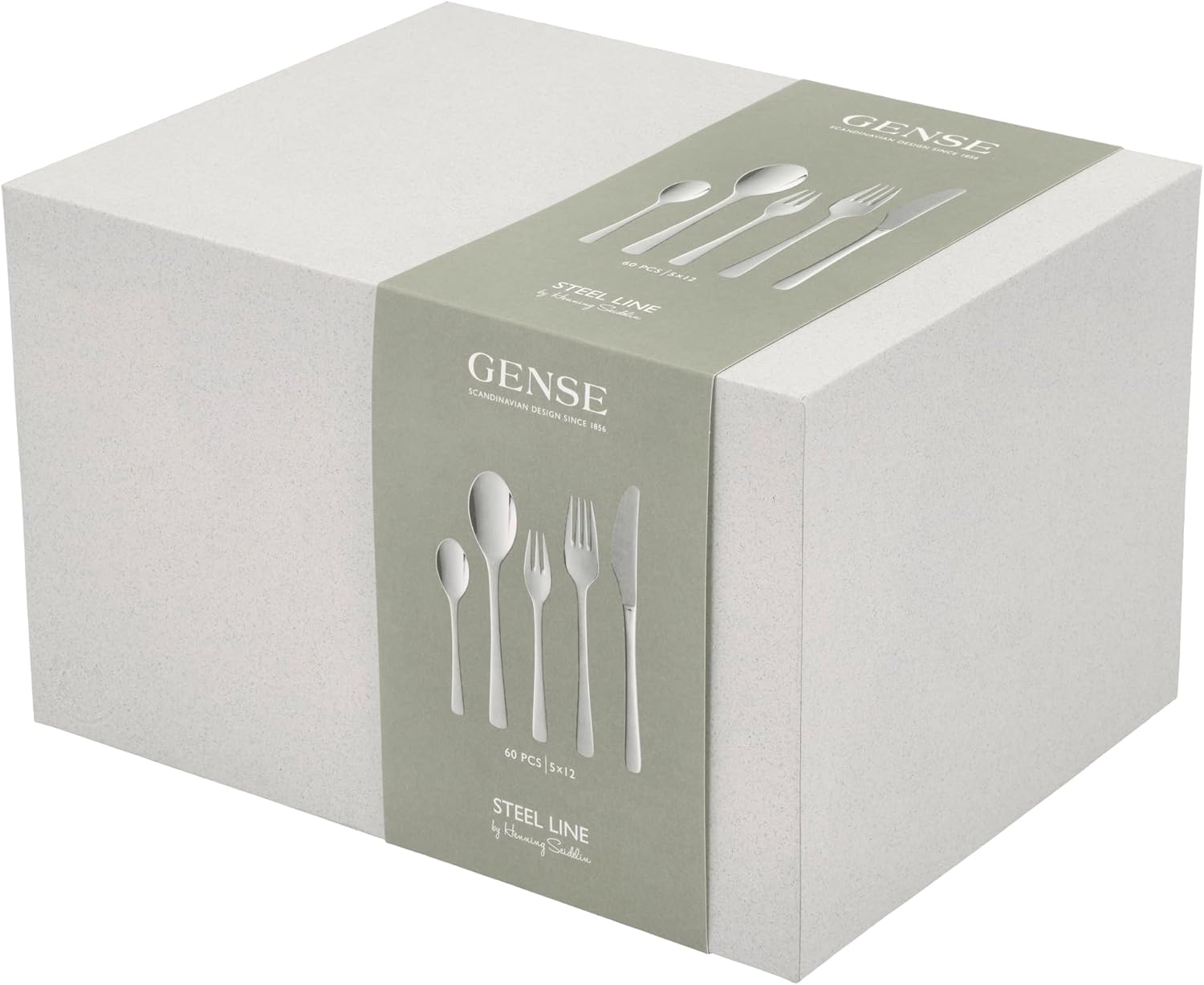 Gense 20543 Steel Line Cutlery Set, 60 Pieces, Polished Stainless Steel