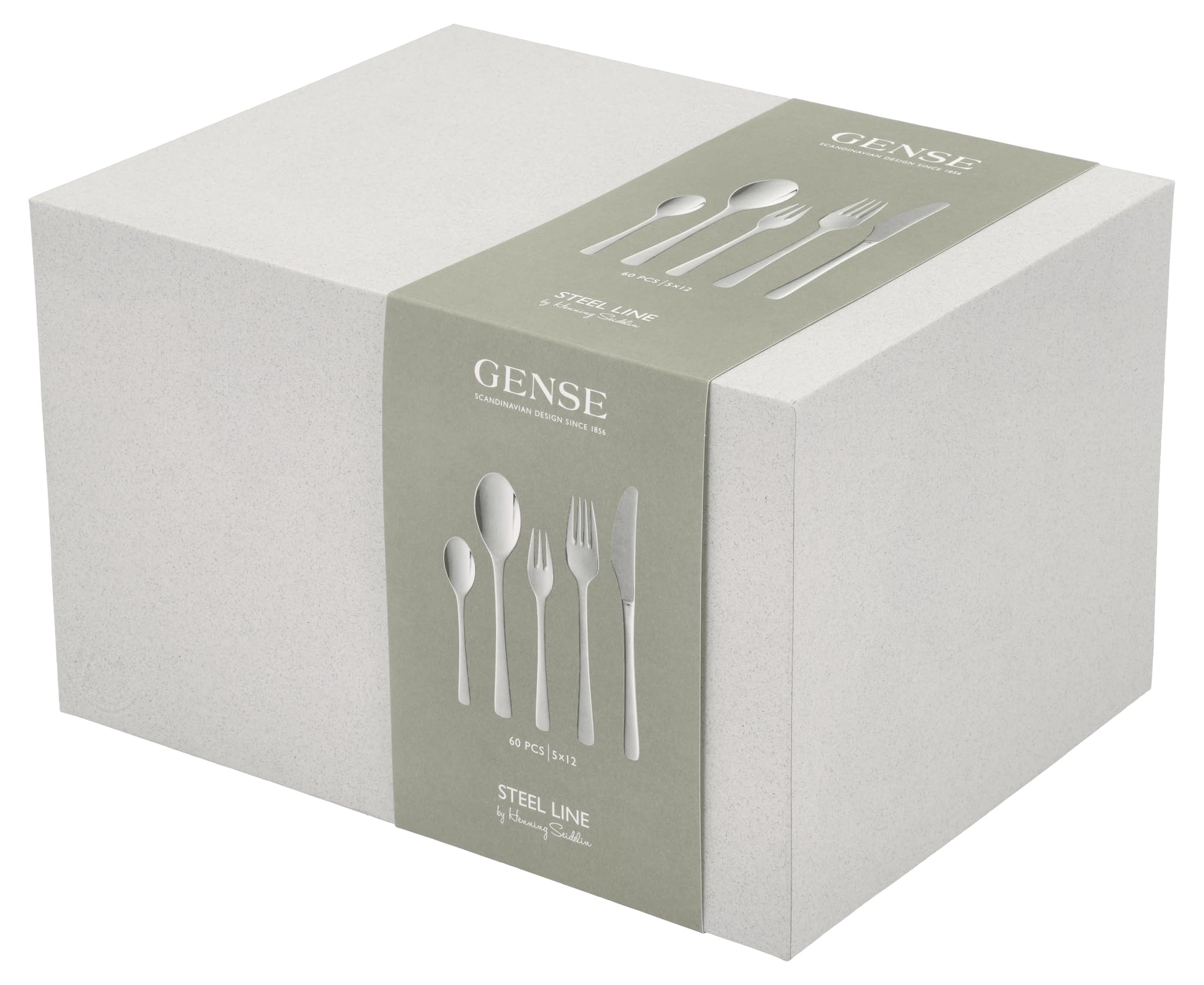 Amazon｜Gense(ゲンセ) カトラリーセット Steel Line 60P 光沢