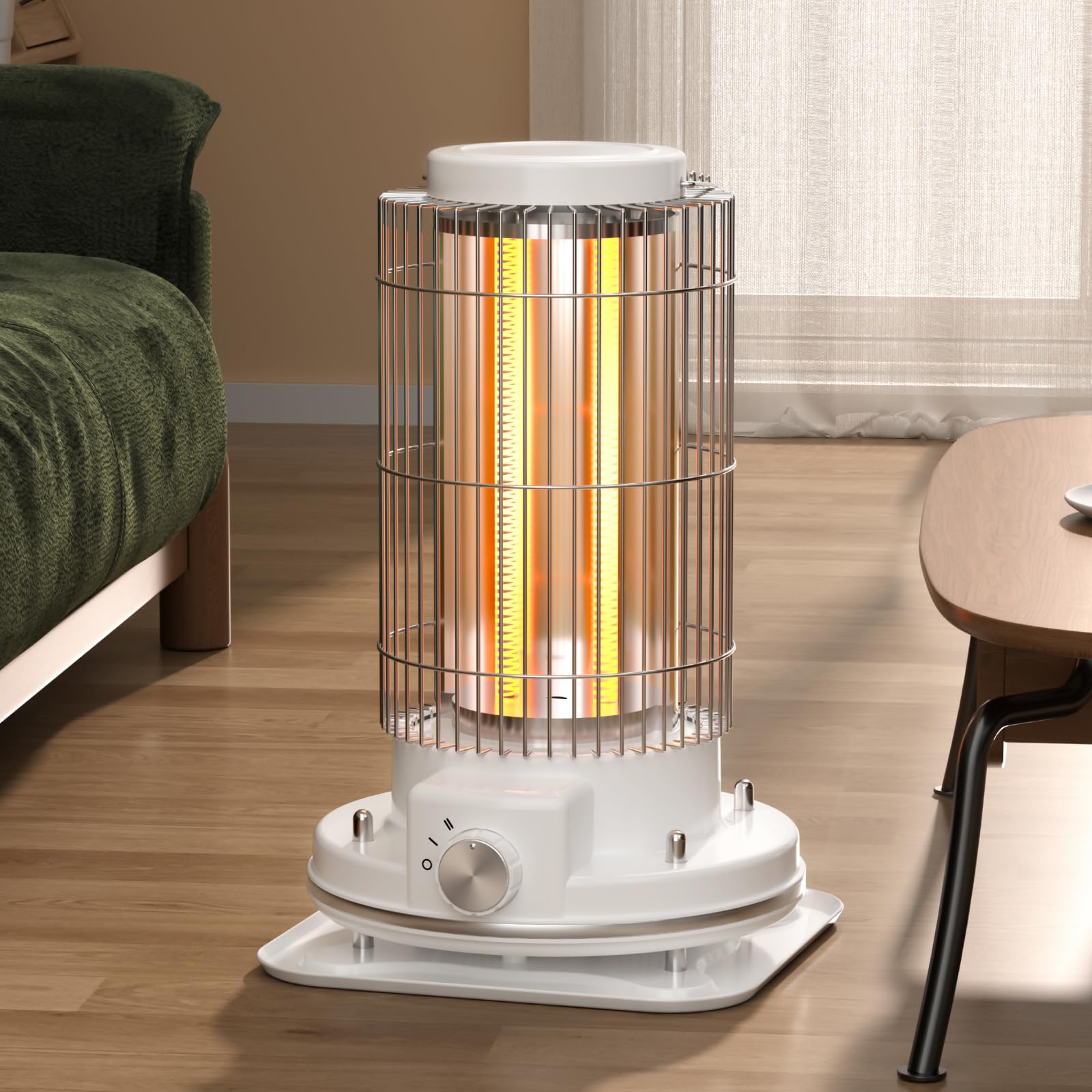 Amazon | [禄越] 電気ヒーター ストーブ 暖房 180度加熱 ダイヤル式