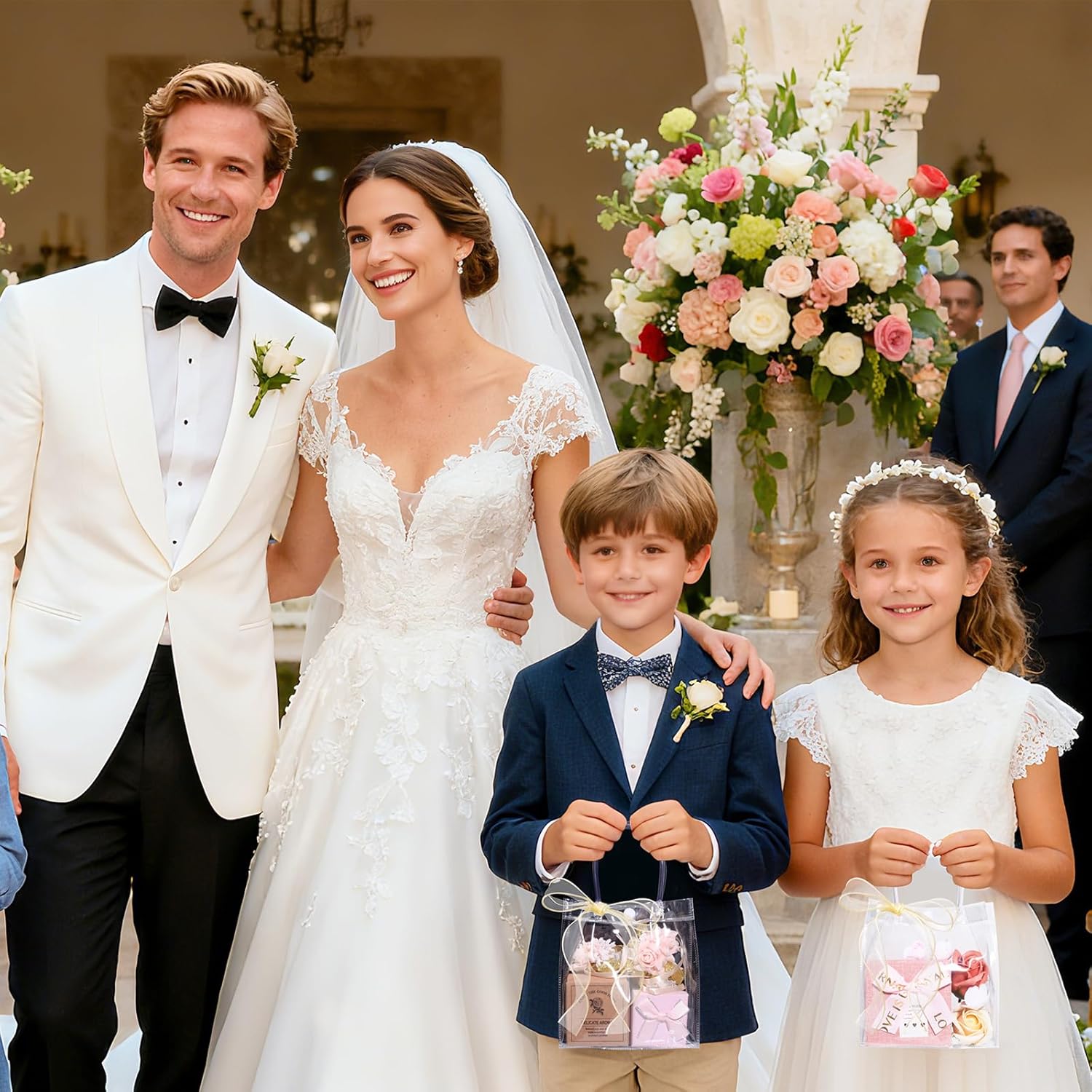 WDSHCR 30 PCS Clear Plastic Gift Bags with Handles, Party Favor Bags with Ribbons, Reusable Goodie Tote Bags for Wedding, Baby Shower, Birthday (Clear 5.9 x 6.3 x 2.8, 30 Pack) - Image 6