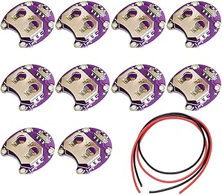 DAOKI 10Pcs Coin Cell Battery Holder Lilypad CR2032 Battery Mount Module for Arduino Small Slide Switch Board DIY Kit