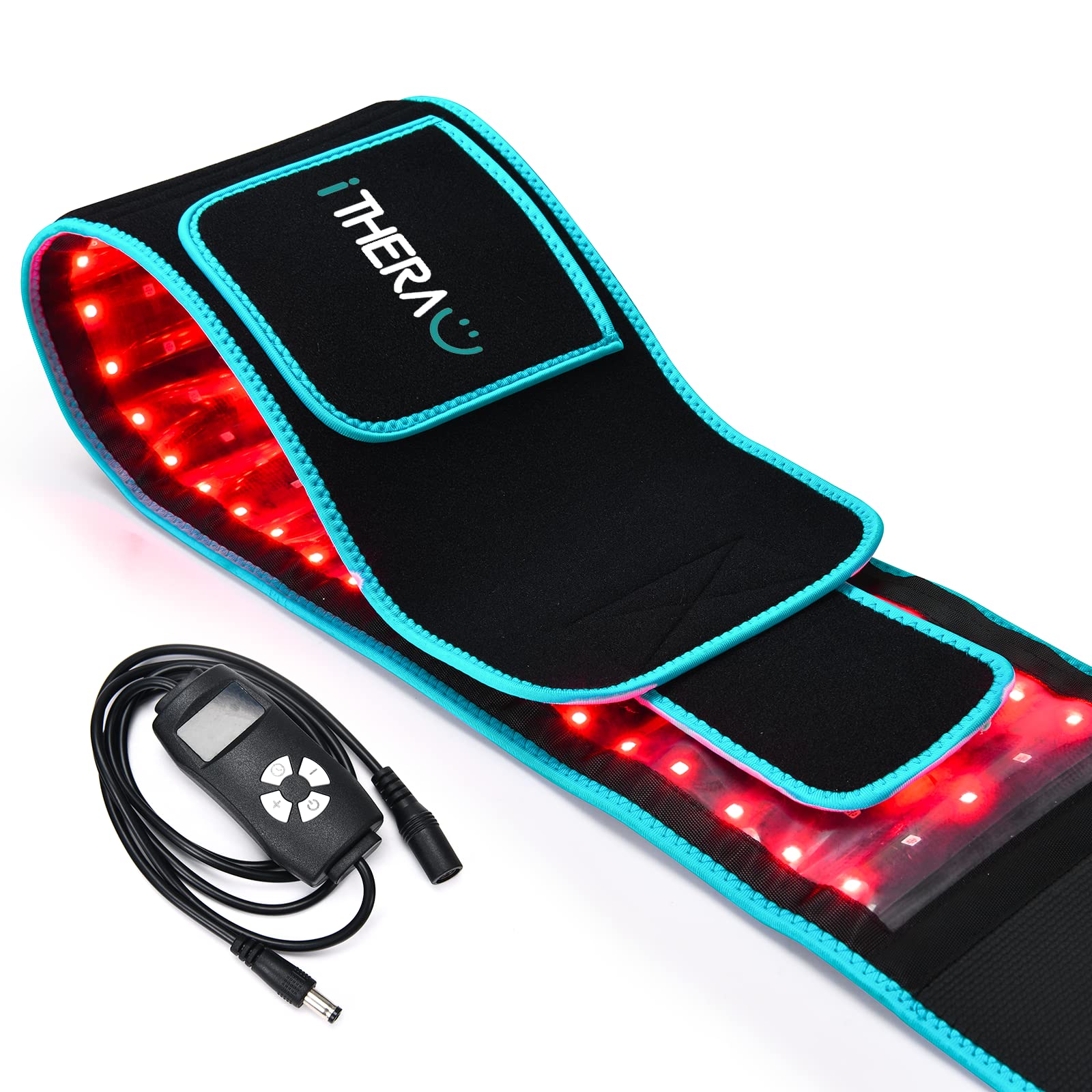 Red Light Therapy Belt, iTHERAU Near Infrared Light Therapy Device, Relieves Muscle Pain & Inflammation for Back Shoulder Waist Muscle, 660 & 850nm Wavelengths