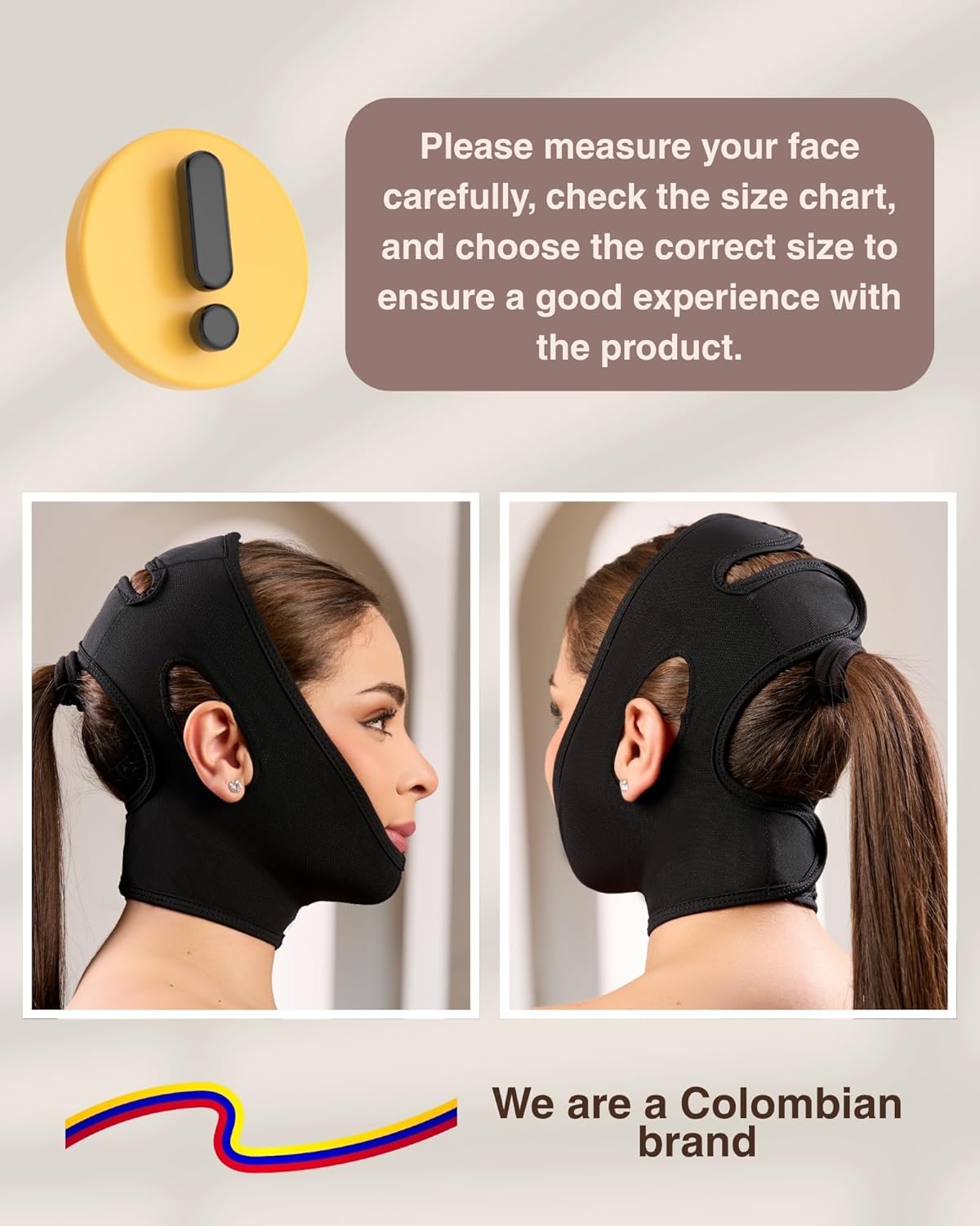 Shape Concept 301 Chin Strap Support Band Neck Bandage Face Chin High Compression