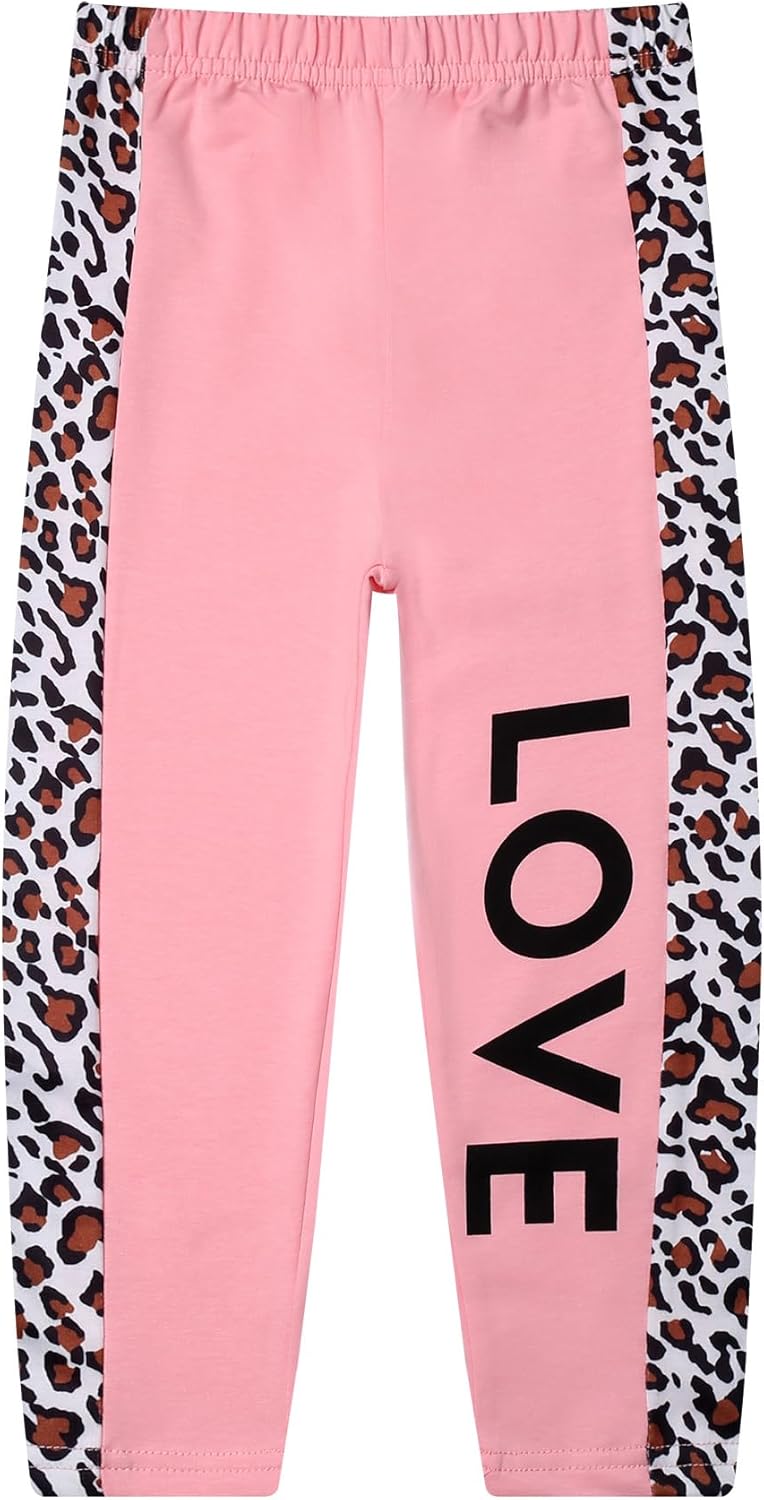 Toddler Girls 2 Piece Cute Outfits, Crewneck Sweatshirt with Jogger Pants Kids Clothing Set for Fall Winter - Image 4