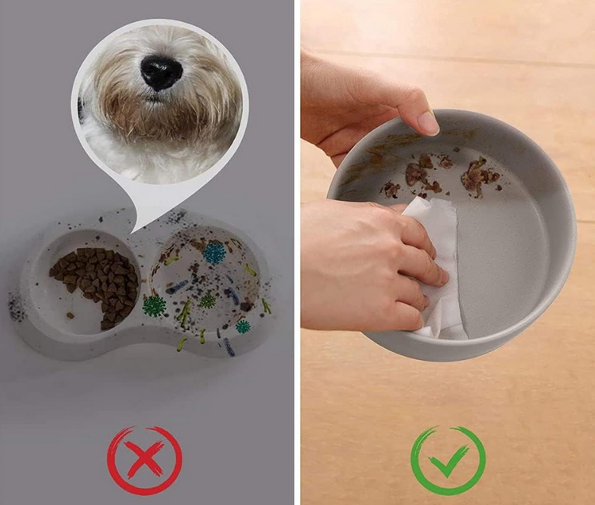 2 comederos de cerámica para perros con soporte de madera de bambú, antideslizante, comedero doble, 600 ml, para gatos y perros, cerámica, apto para lavavajillas, color negro