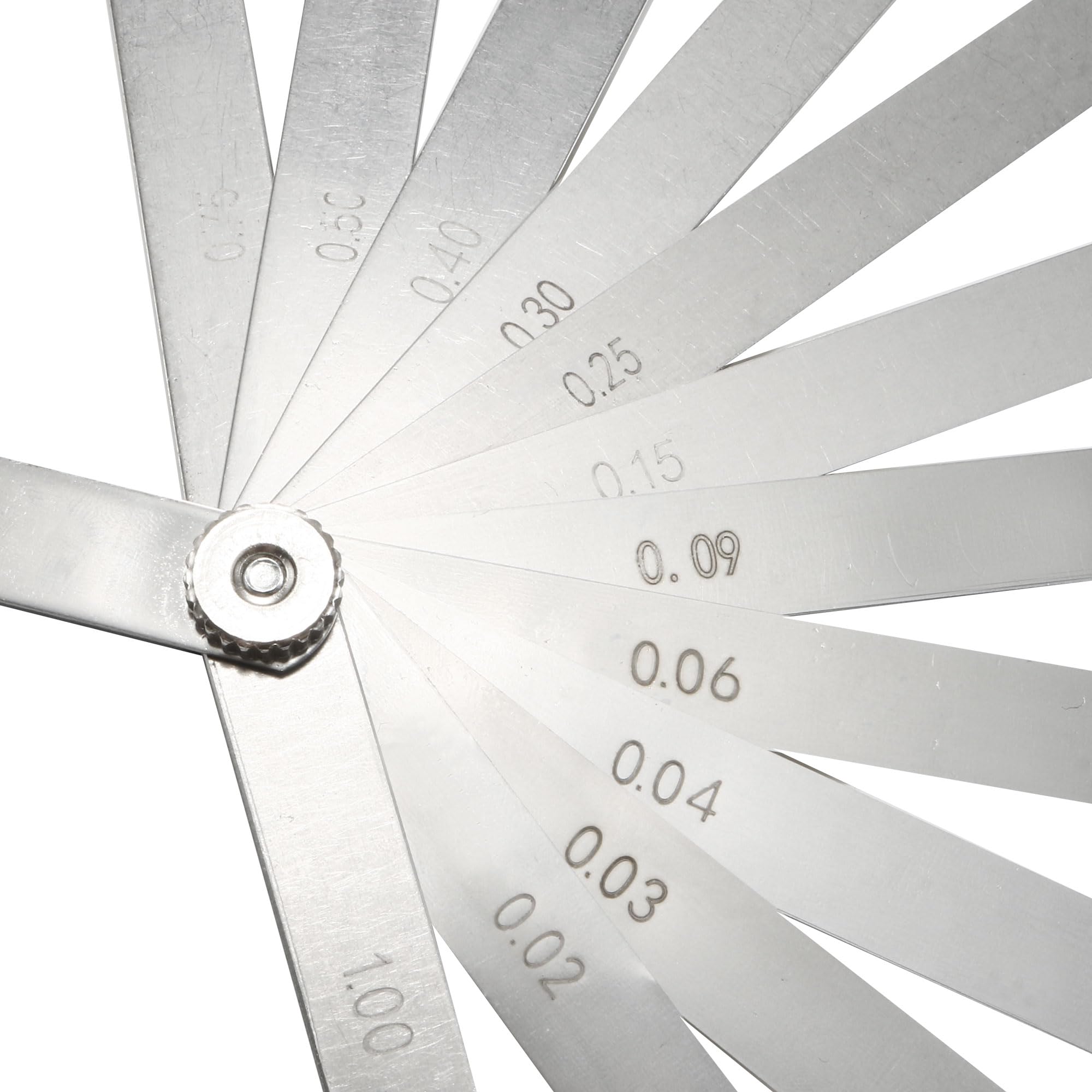 Metric Thickness Gauges IIVVERR Feeler Gauge Set - 17 Blades 0.02-1mm  Thickness For Machinist & Mechanic Use Metric Thickness Gauge 17 Blades