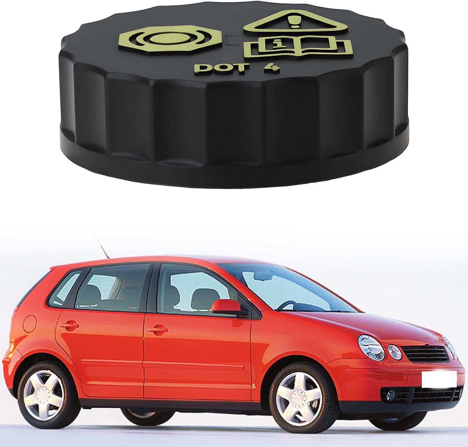The Lord of the Tools Car Brake Fluid Reservoir Cap Replacement 5Q0611349B 6M512162AA Compatible with Audi