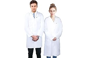 DR Uniforms 100% Cotton Unisex Lab Coat - White