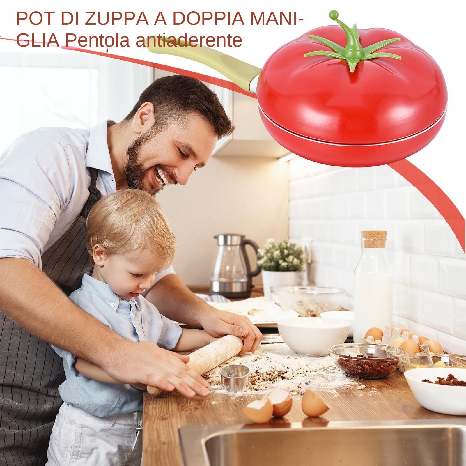 Casseruola Con Coperchio Incluso Pratico Design Multiuso A Forma Di Frutta | Pentola Da Cucina Ideale Per Pasta, Zuppa, Spaghetti, Uso In Cucina Domestica E Ristorante