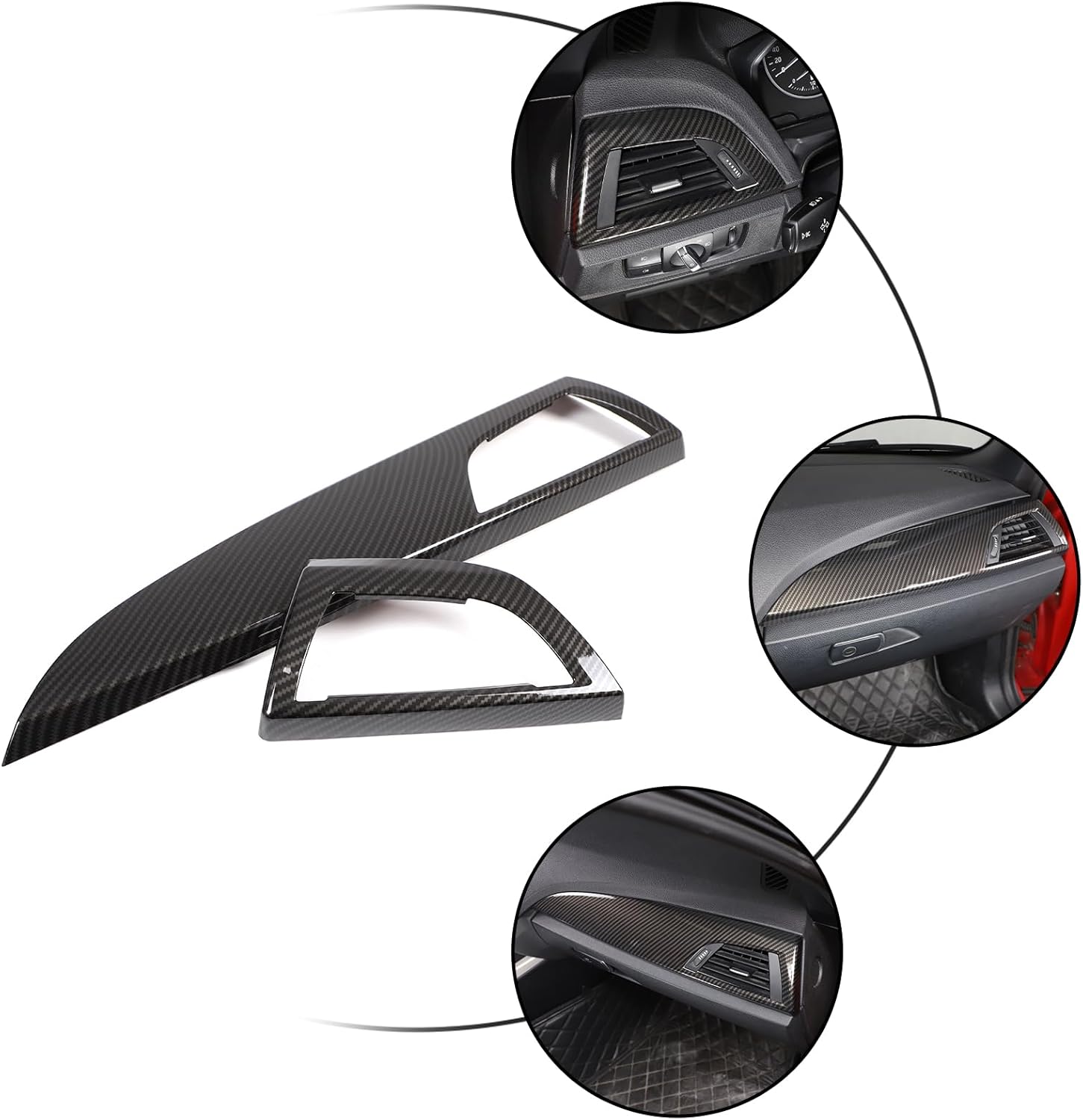 Car Center Console Instrument Panel Air Conditioning Outlet Decorative Frame Compatible with BMW 1 Series 2 Series F20 F21 F22 F23 2012-2017 Center Console Air Conditioning Outlet Decorative Frame